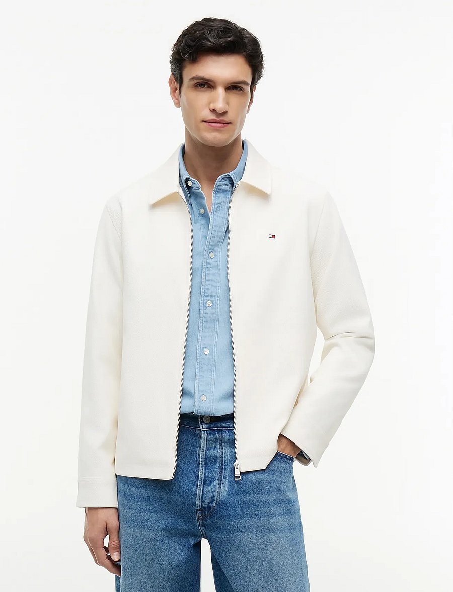 Tommy Hilfiger - LIGHT WEIGHT TWILL SHACKET - herbstjacken - ivory petal - 0