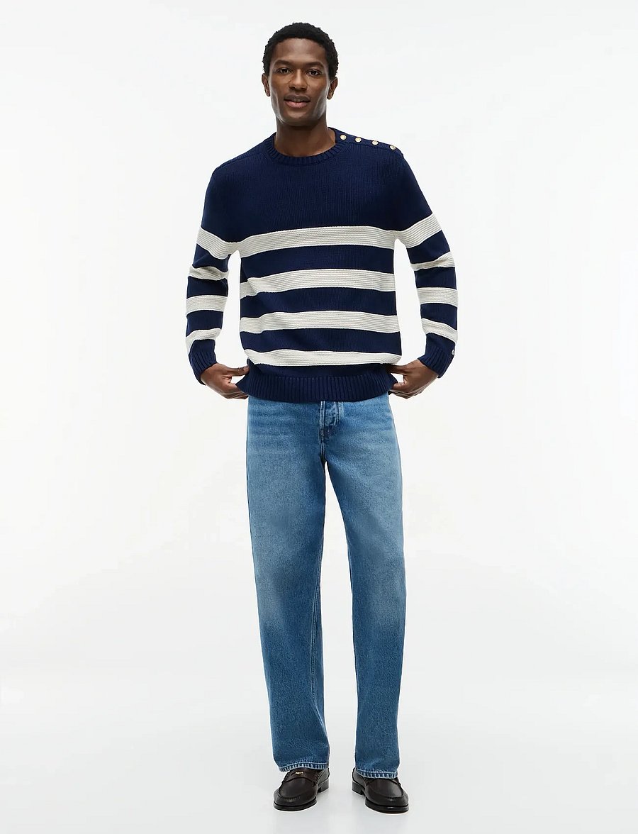 Tommy Hilfiger - DC BRETON STRIPE SWEATER - round necks - carbon navy ivory petal - 4