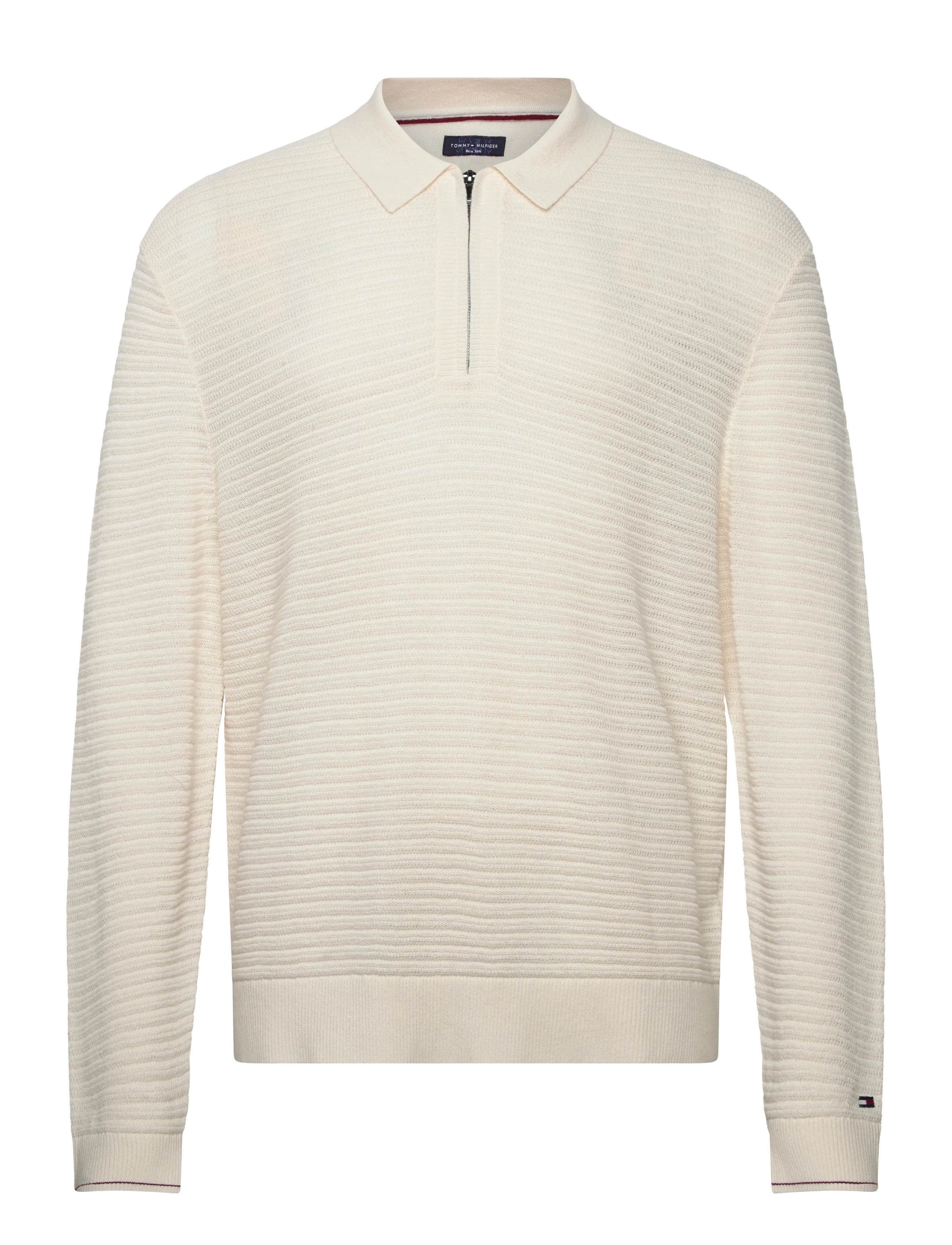 Tommy Hilfiger DC KNITTED ZIP POLO - Inspiratsioon - IVORY PETAL / cream
