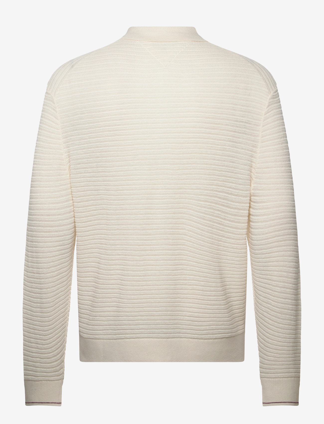 Tommy Hilfiger - DC KNITTED ZIP POLO - poloer i strik med lange ærmer - ivory petal - 1