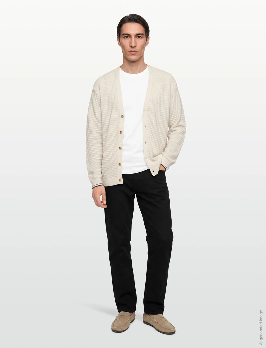 Tommy Hilfiger - DC LIGHTWEIGHT CARDIGAN - koftor - ivory petal - 0