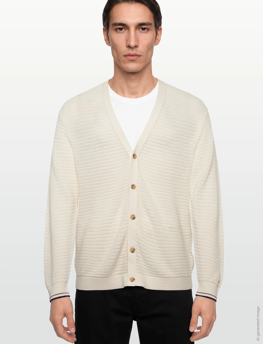 Tommy Hilfiger - DC LIGHTWEIGHT CARDIGAN - koftor - ivory petal - 3