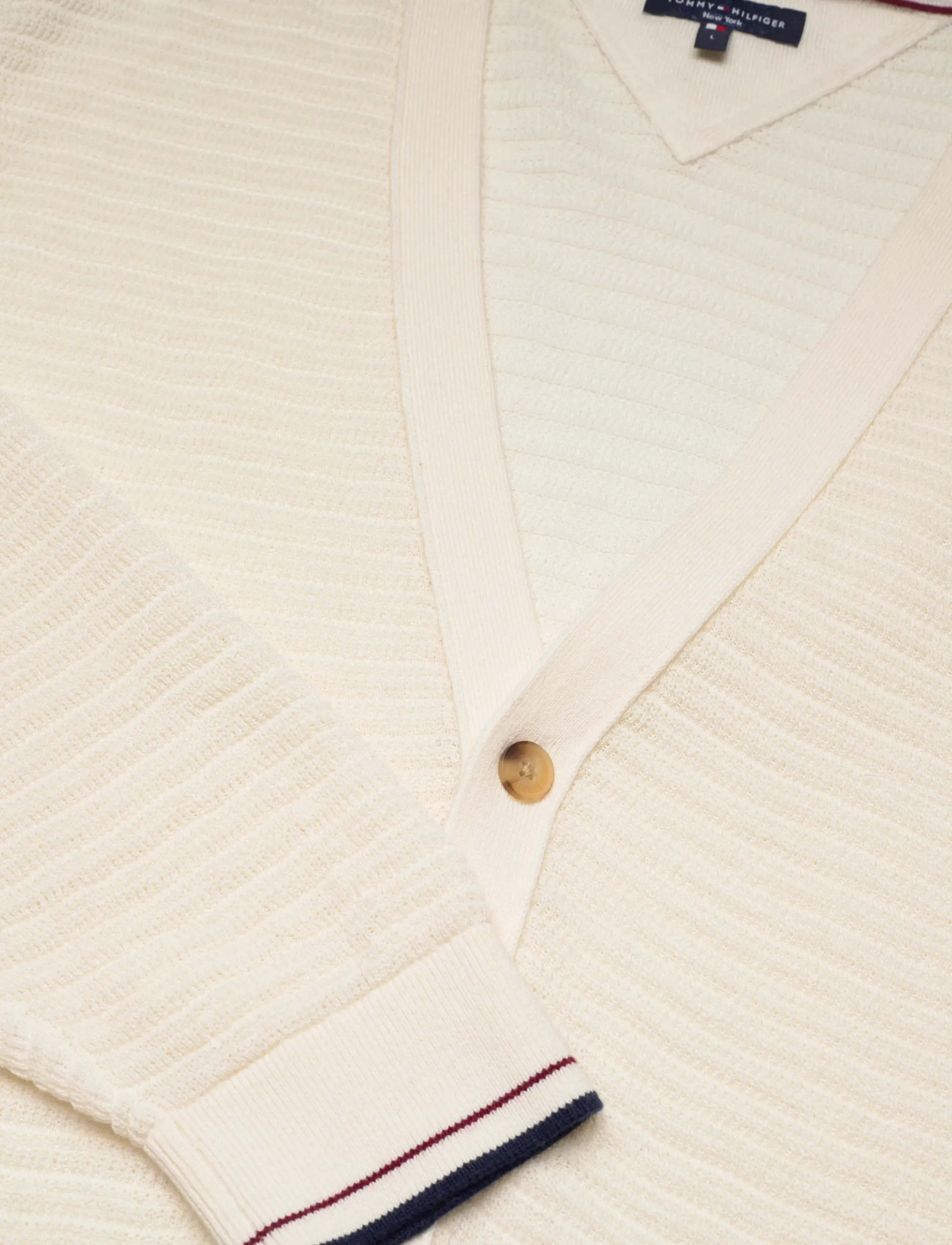 Tommy Hilfiger - DC LIGHTWEIGHT CARDIGAN - koftor - ivory petal - 5
