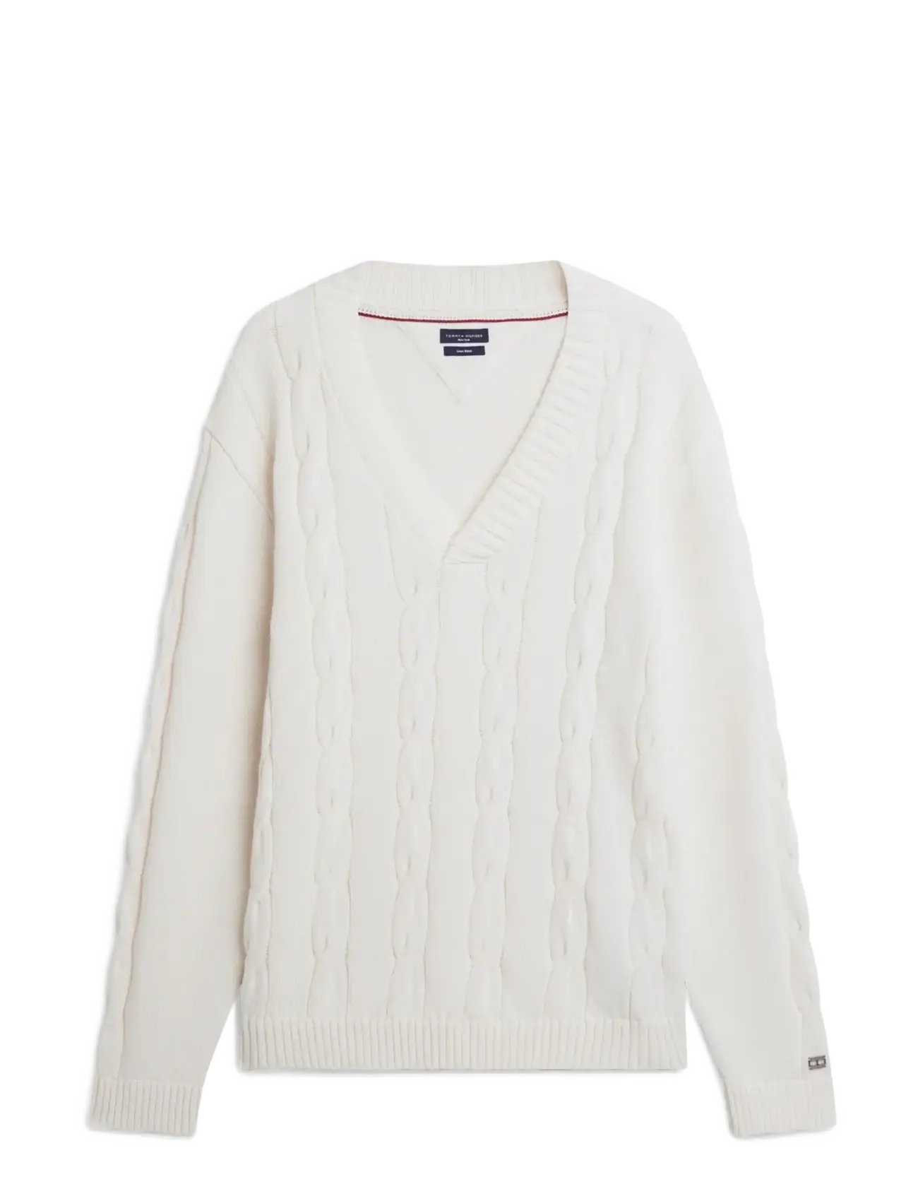Tommy Hilfiger DC CABLE SWEATER - Designers - IVORY PETAL / cream