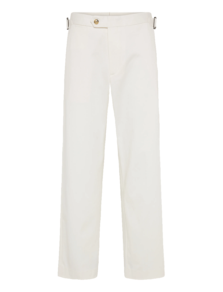 Tommy Hilfiger - DC TWILL RELAXED FIT PANTS - casual byxor - ivory petal - 0