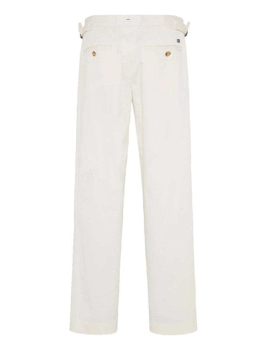 Tommy Hilfiger - DC TWILL RELAXED FIT PANTS - casual byxor - ivory petal - 1