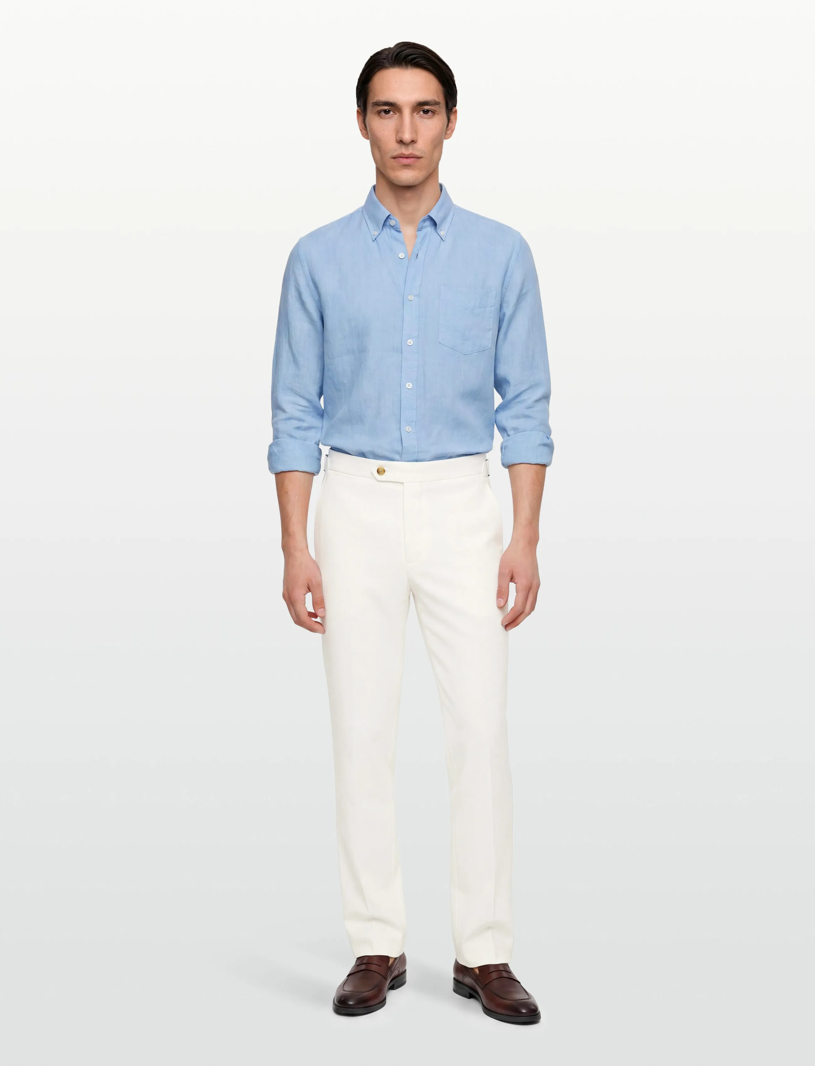 Tommy Hilfiger DC TWILL RELAXED FIT PANTS - Püksid - IVORY PETAL / cream