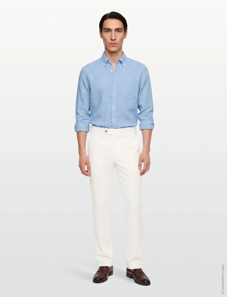 Tommy Hilfiger - DC TWILL RELAXED FIT PANTS - freizeithosen - ivory petal - 0