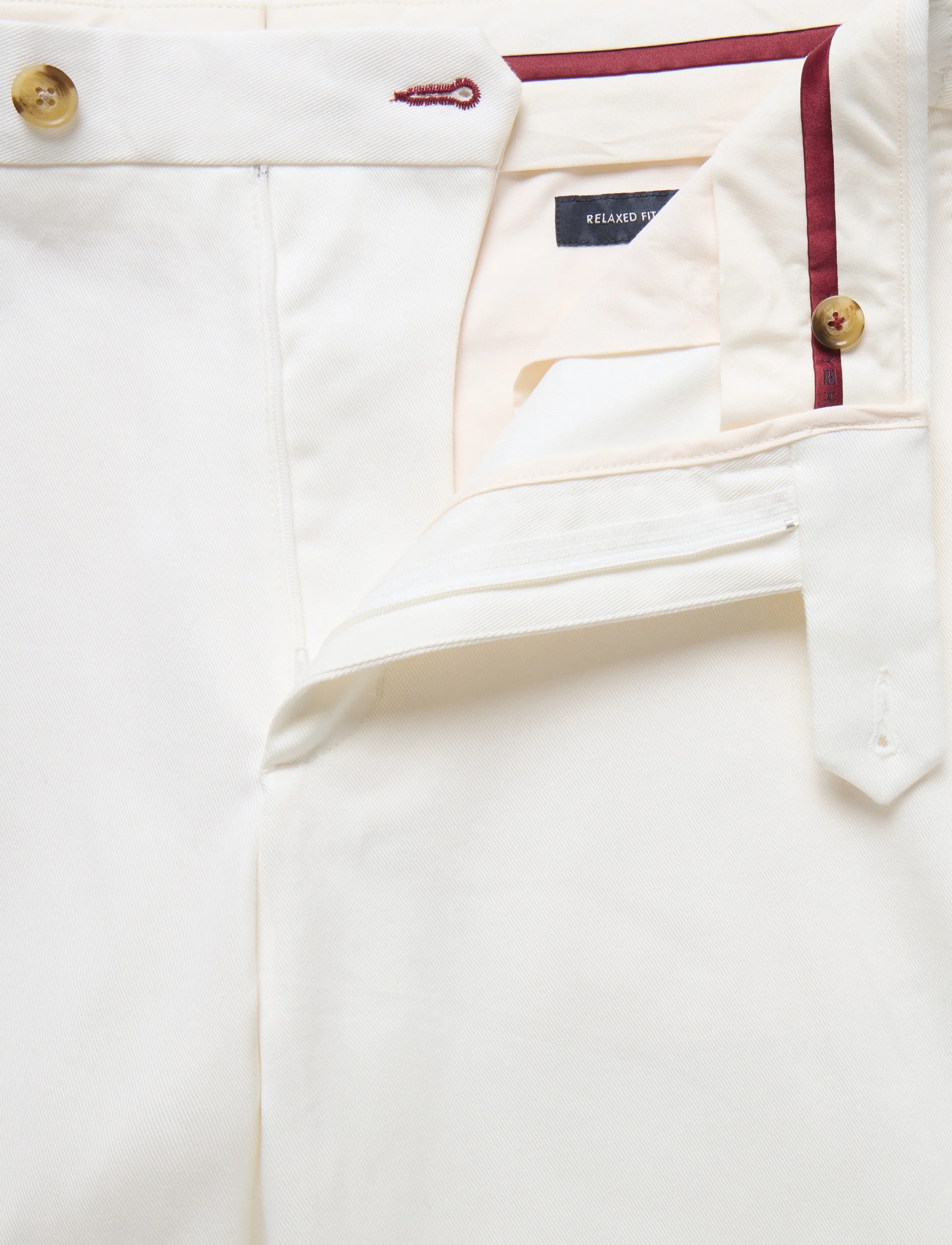 Tommy Hilfiger - DC TWILL RELAXED FIT PANTS - casual byxor - ivory petal - 2