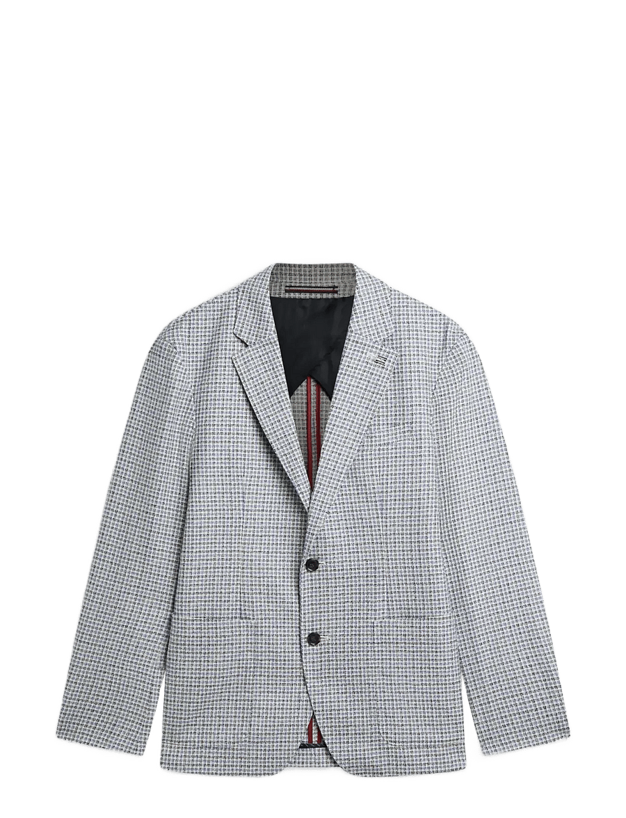 Tommy Hilfiger - DC CHECK BLAZER - enkelknäppta kavajer - frosted lapis multi check - 1