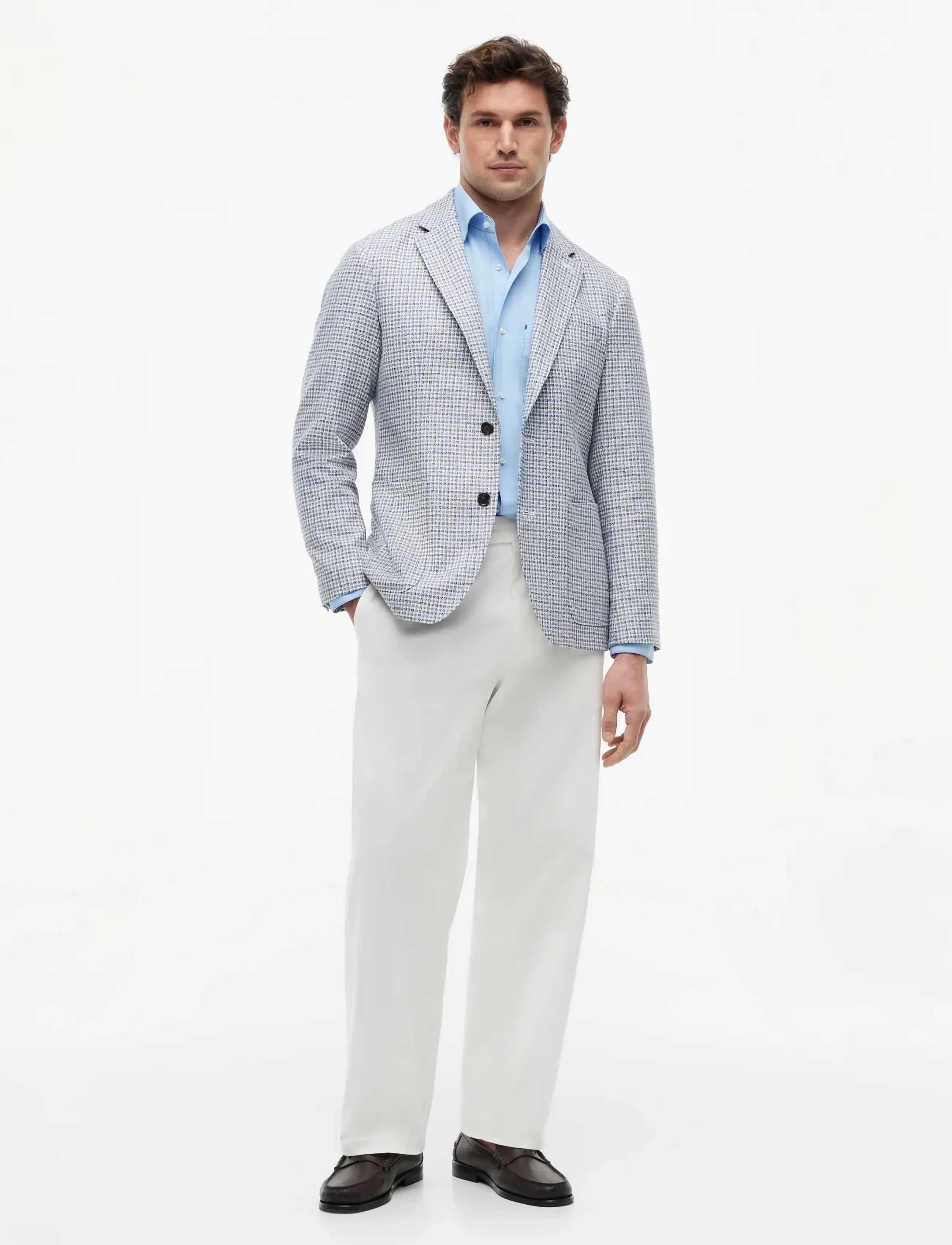 Tommy Hilfiger - DC CHECK BLAZER - enkelknäppta kavajer - frosted lapis multi check - 4