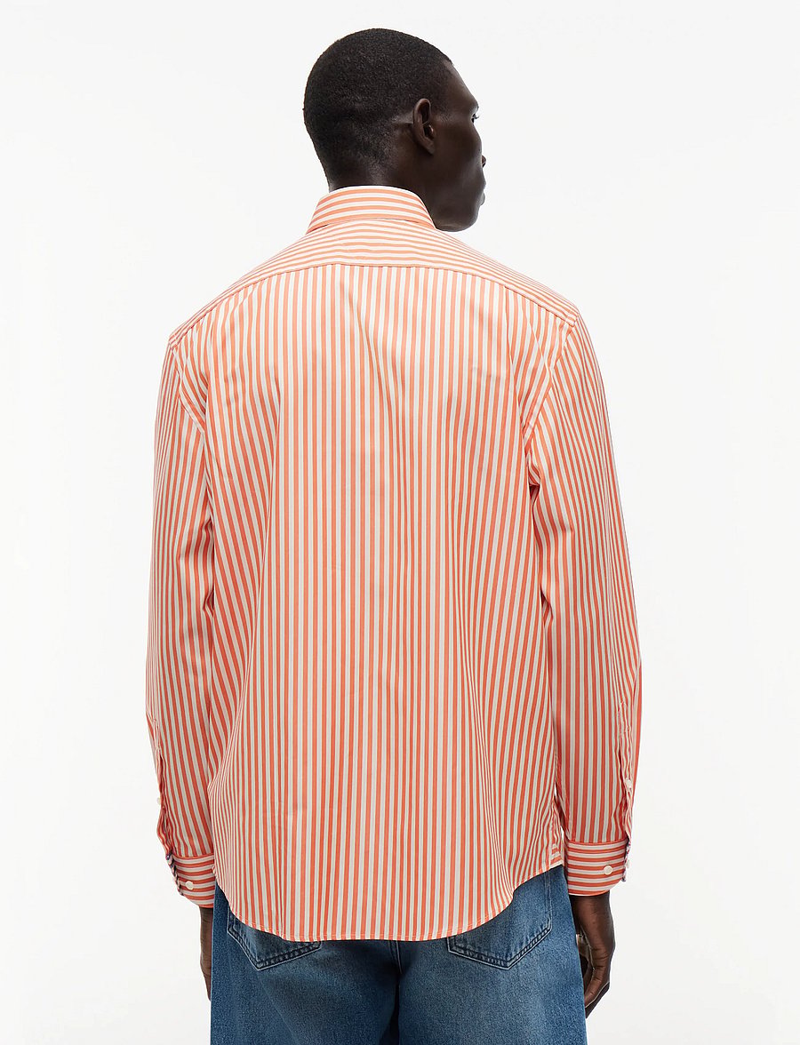 Tommy Hilfiger - DC NAUTICAL STRIPE SHIRT - randiga skjortor - brilliant orange white - 2