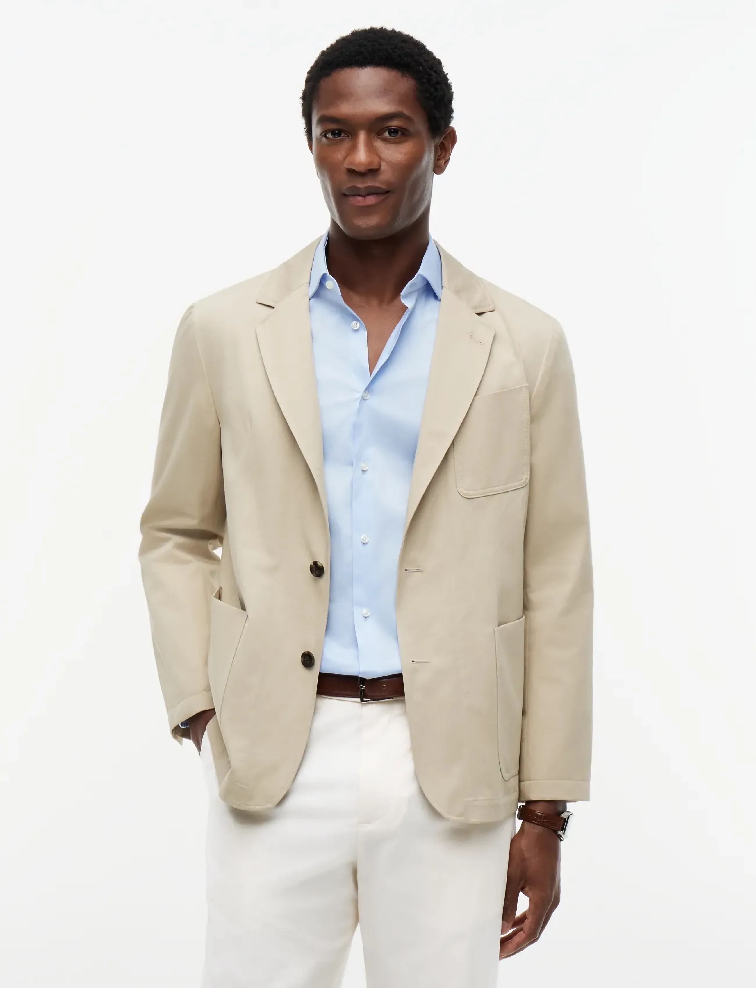 Tommy Hilfiger - DC TECH COTTON CASUAL BLAZER - sandalwood - 0