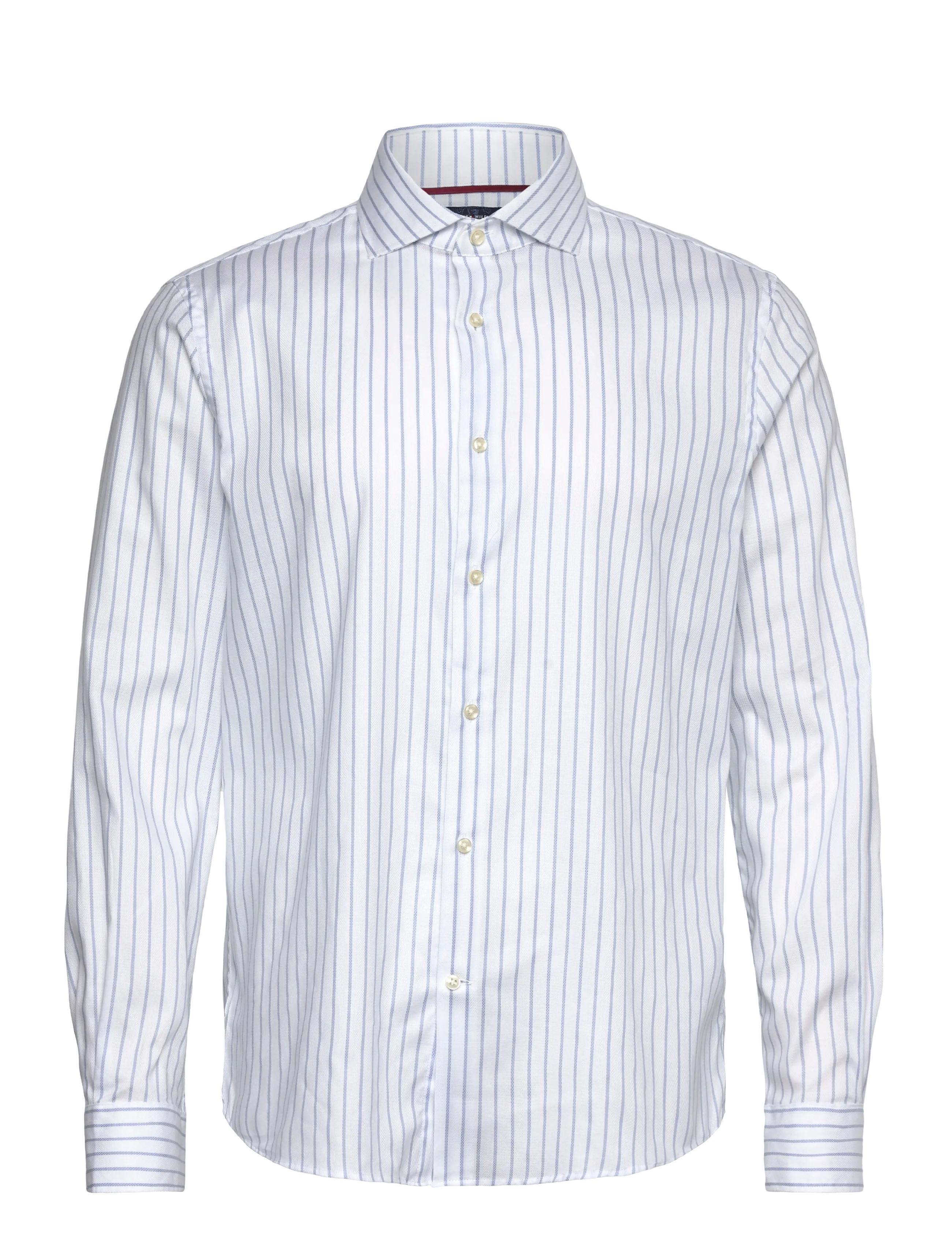 TOMMY HILFIGER Dc Flex Collar Royal Oxf Stpe Weiß - 43 - Herren