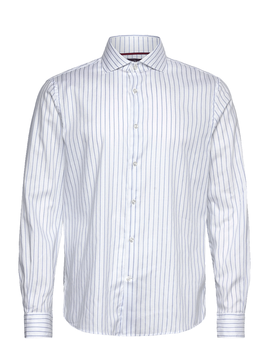 Tommy Hilfiger - DC FLEX COLLAR ROYAL OXF STPE - gestreifte hemden - cloudy blue white - 0