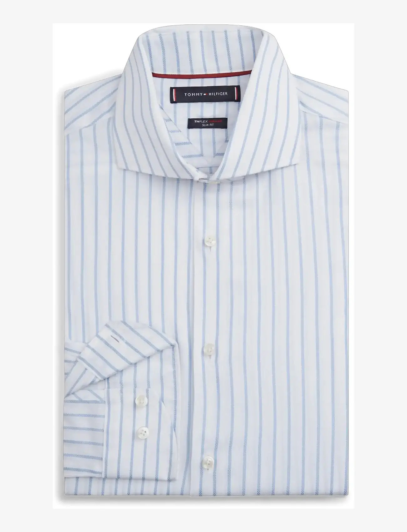 Tommy Hilfiger - DC FLEX COLLAR ROYAL OXF STPE - stribede skjorter - cloudy blue white - 2