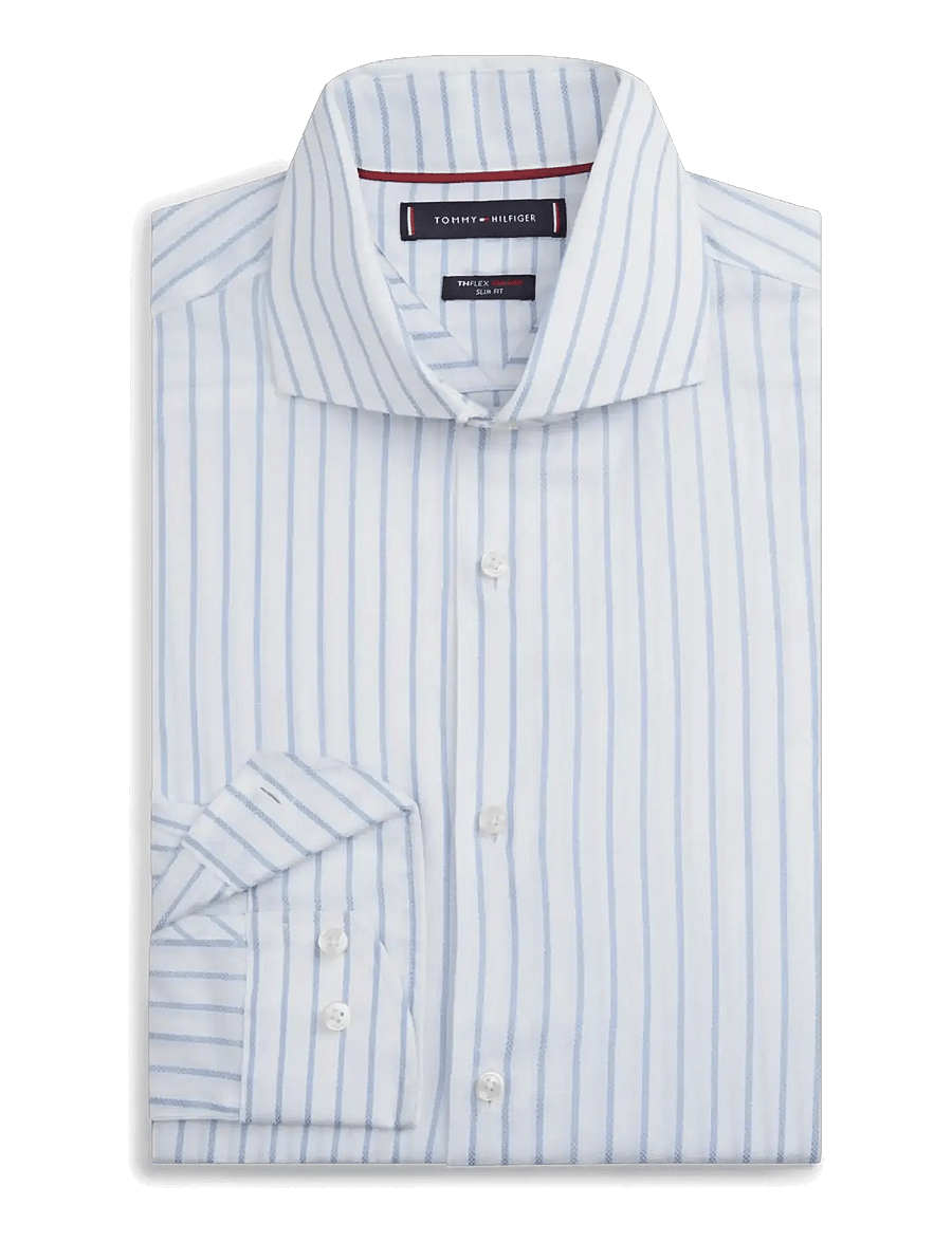 Tommy Hilfiger - DC FLEX COLLAR ROYAL OXF STPE - gestreifte hemden - cloudy blue white - 2