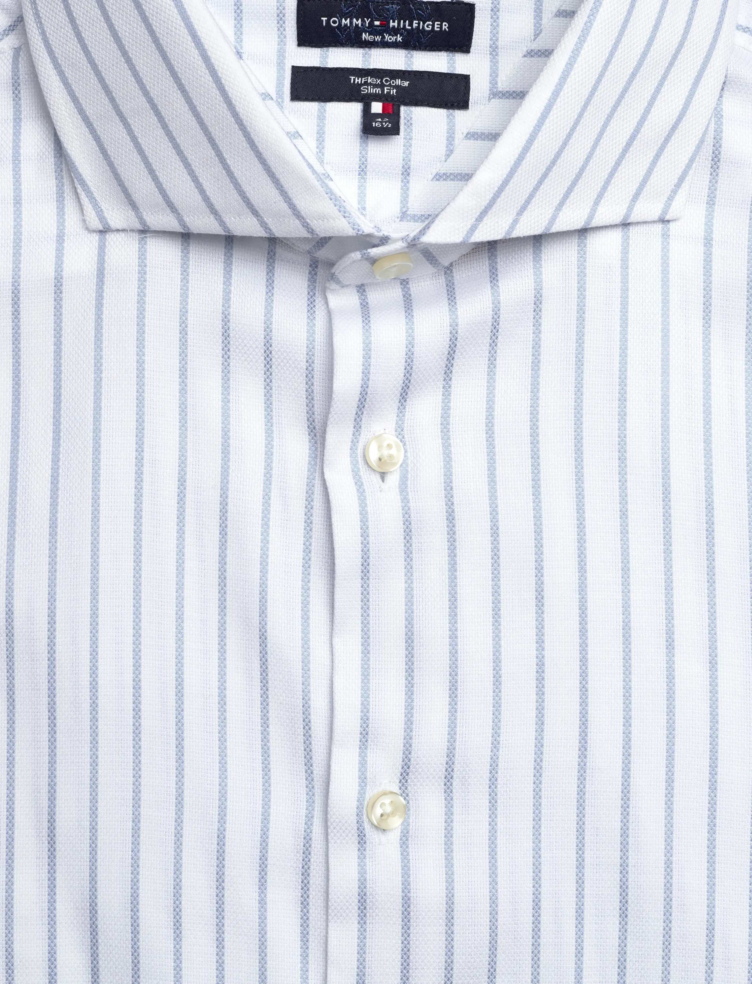 Tommy Hilfiger - DC FLEX COLLAR ROYAL OXF STPE - triibulised särgid - cloudy blue white - 3