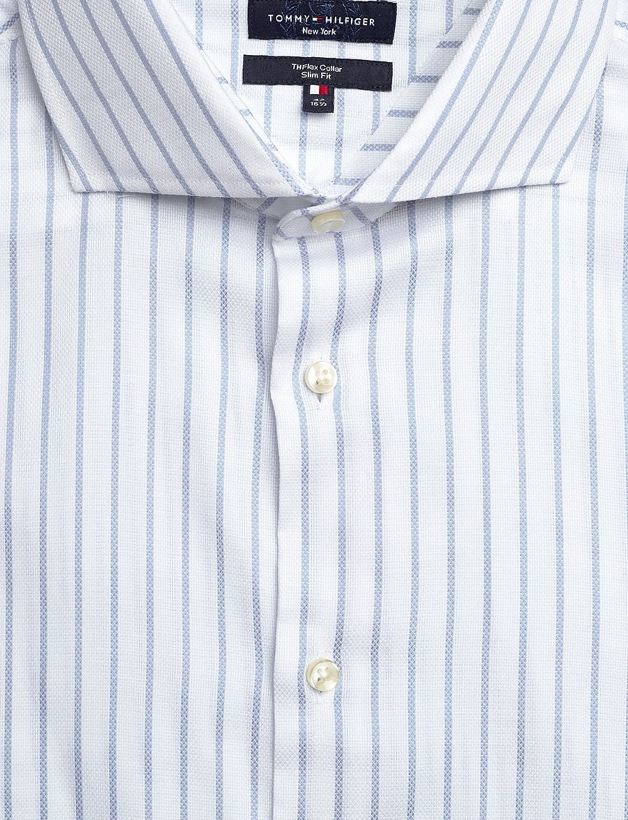 Tommy Hilfiger - DC FLEX COLLAR ROYAL OXF STPE - gestreifte hemden - cloudy blue white - 3