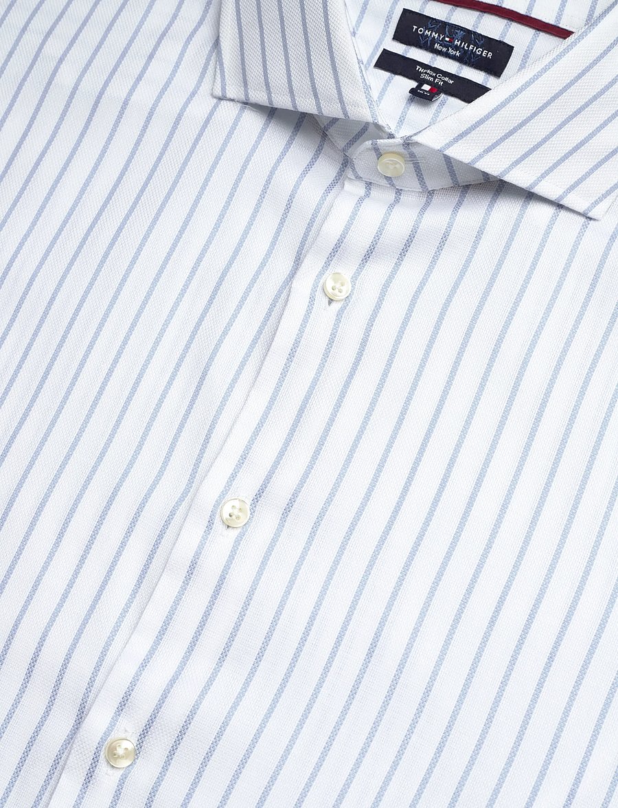 Tommy Hilfiger - DC FLEX COLLAR ROYAL OXF STPE - gestreifte hemden - cloudy blue white - 4