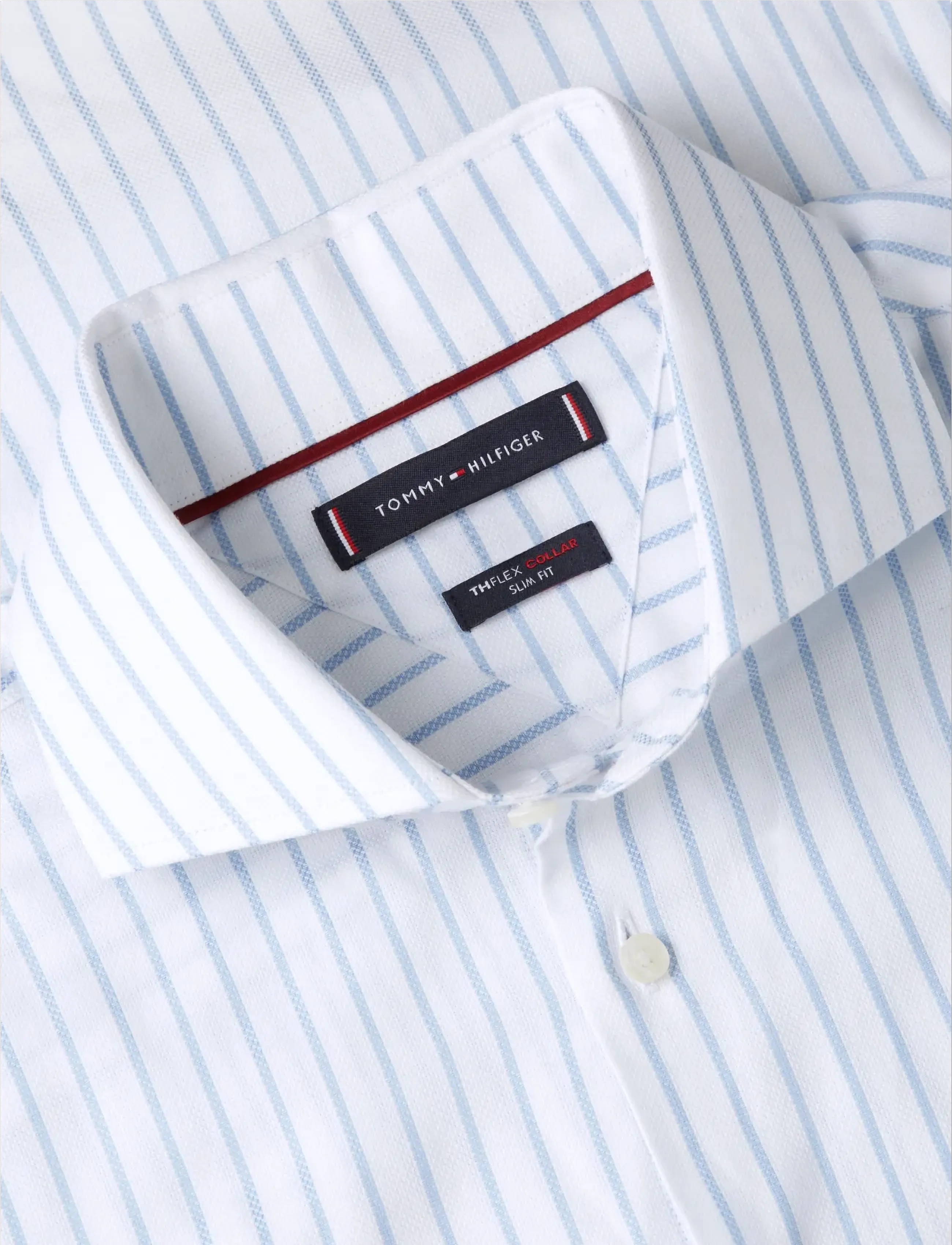 Tommy Hilfiger - DC FLEX COLLAR ROYAL OXF STPE - triibulised särgid - cloudy blue white - 5