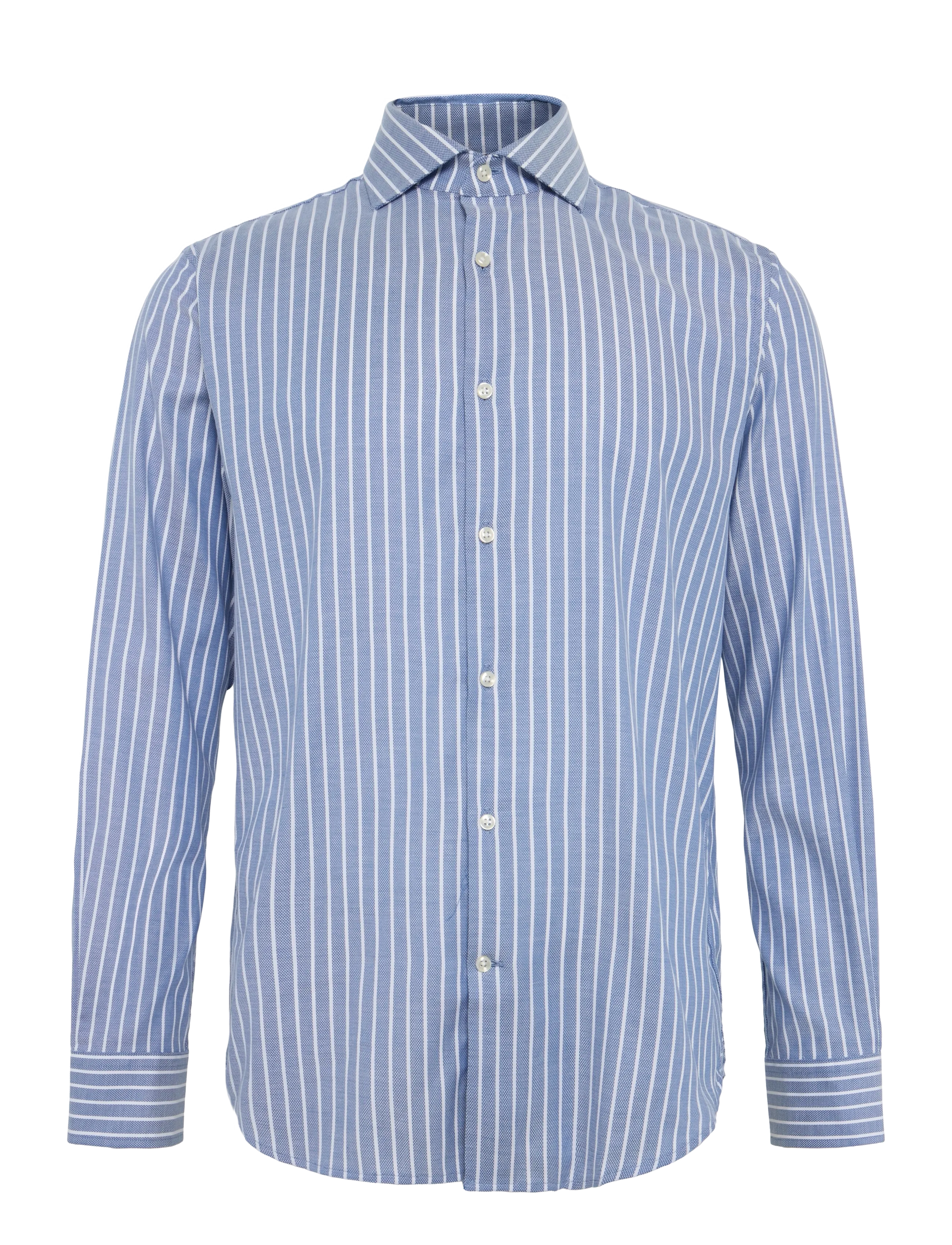 Tommy Hilfiger DC FLEX COLLAR ROYAL OXF STPE - Fitness & Juoksu - FROSTED LAPIS WHITE / blue