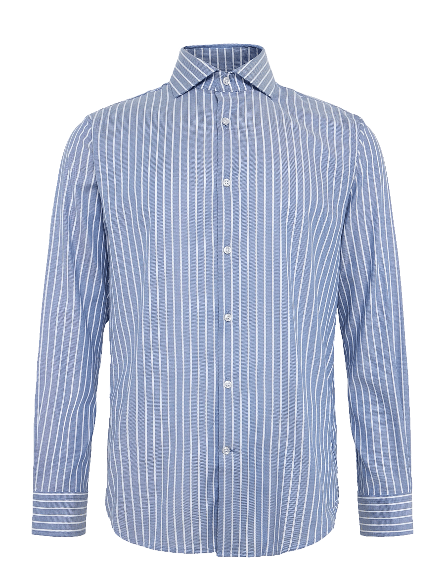 Tommy Hilfiger - DC FLEX COLLAR ROYAL OXF STPE - gestreifte hemden - frosted lapis white - 0