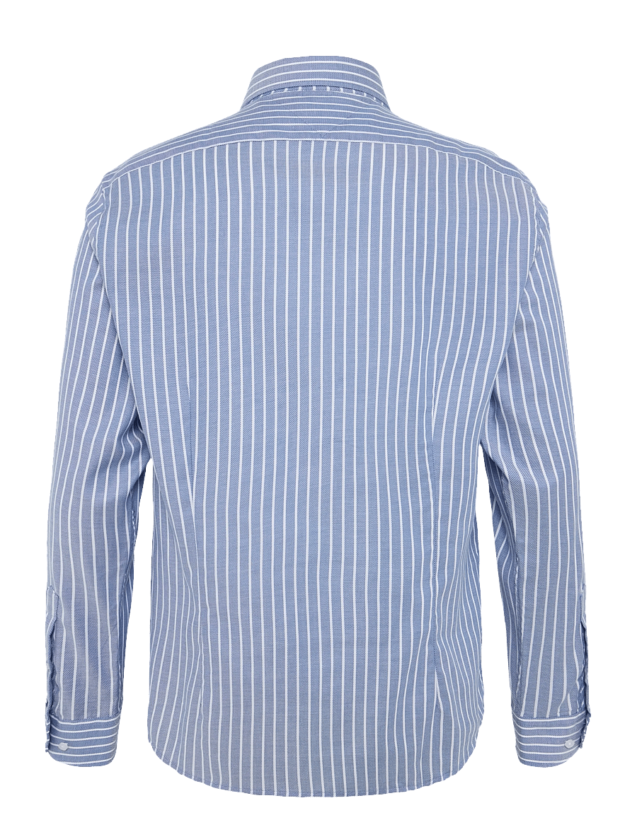 Tommy Hilfiger - DC FLEX COLLAR ROYAL OXF STPE - gestreifte hemden - frosted lapis white - 1
