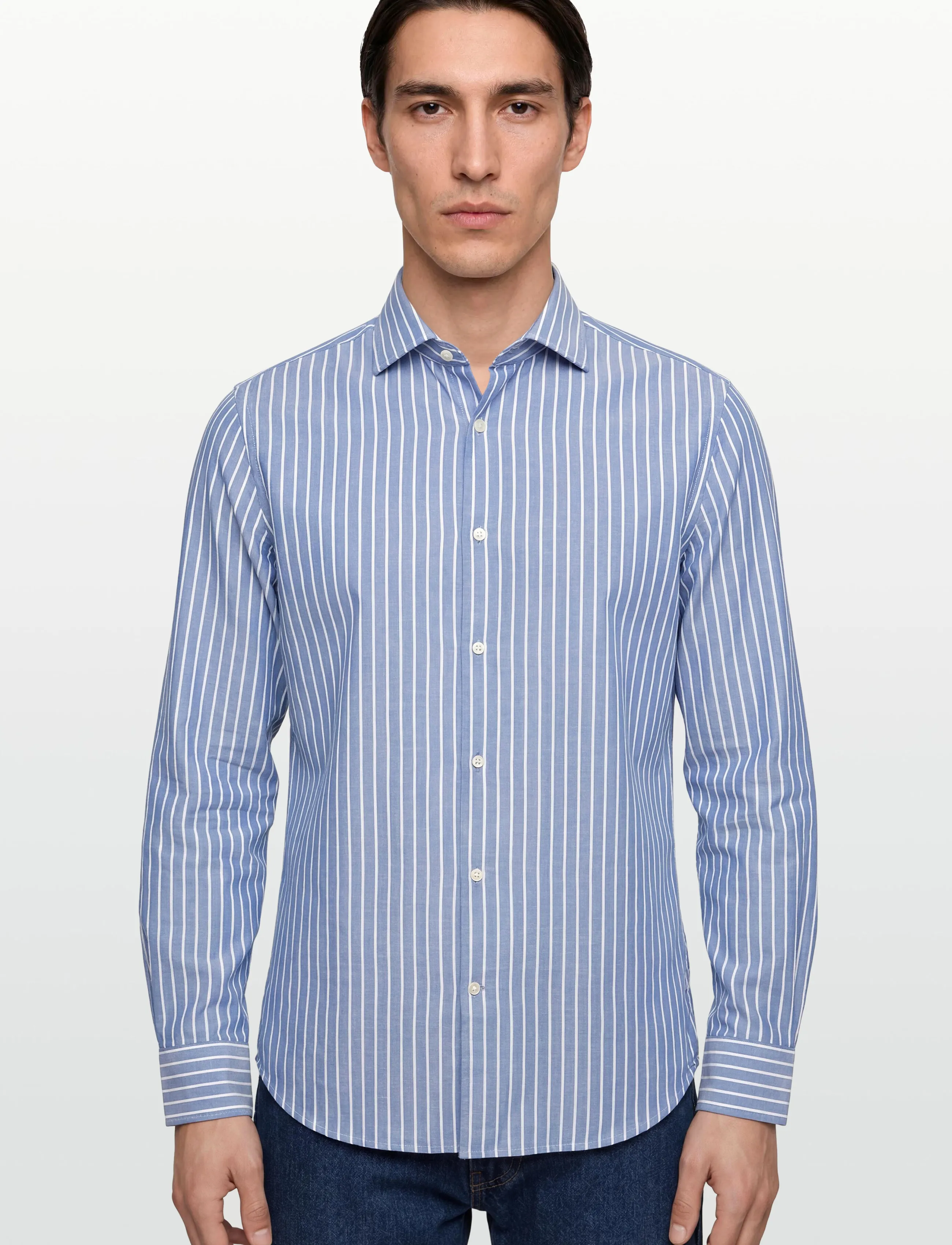 Tommy Hilfiger - DC FLEX COLLAR ROYAL OXF STPE - gestreifte hemden - frosted lapis white - 3