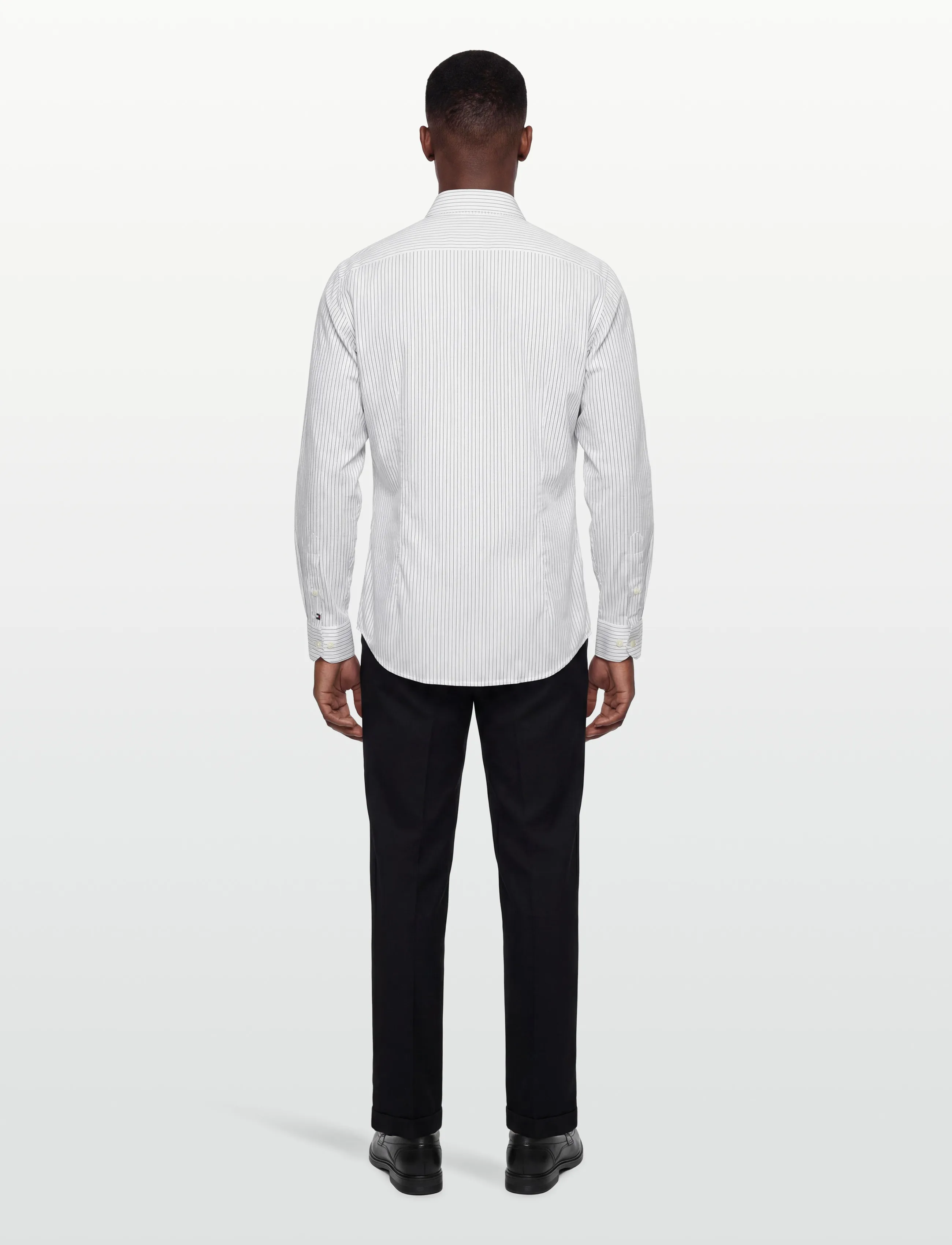 Tommy Hilfiger - DC FLEX COLLAR TWO TONE STRIPE - randiga skjortor - cloudy blue multi - 5