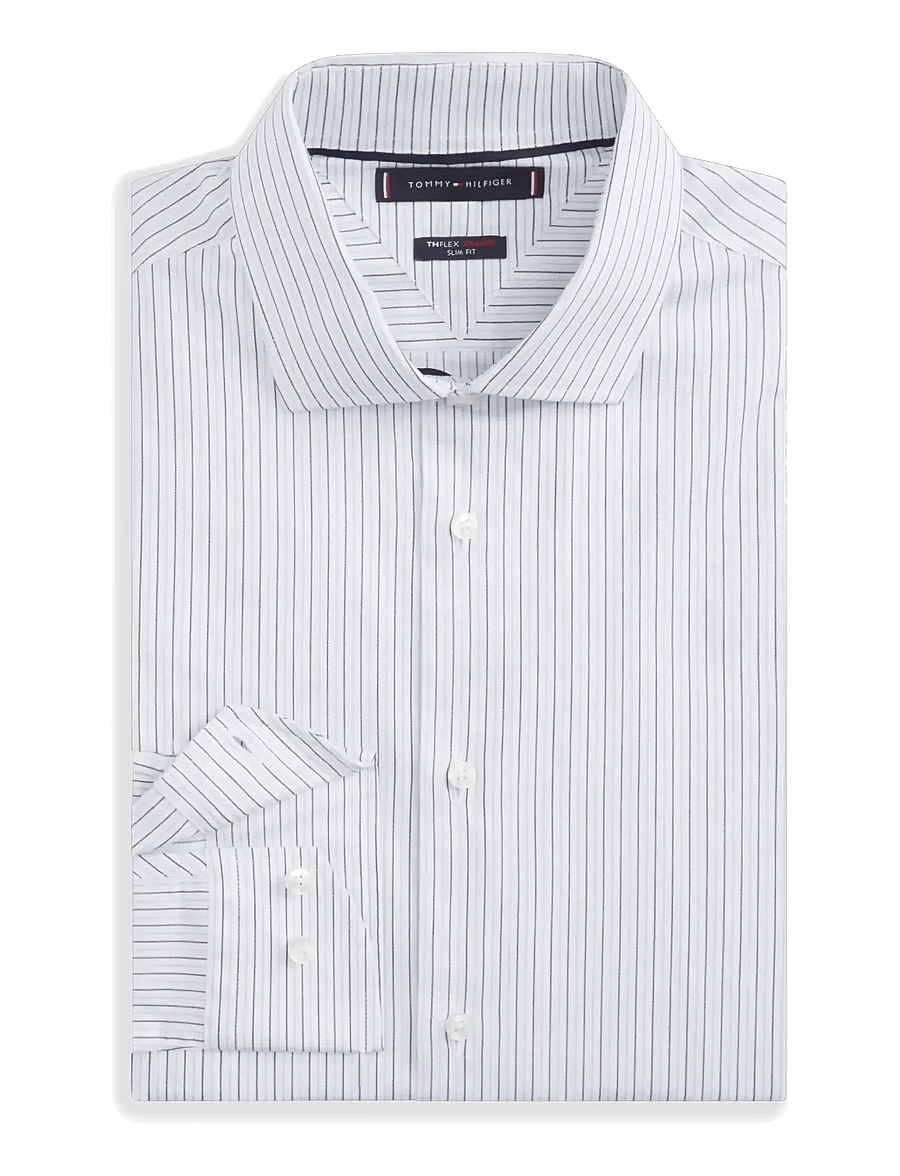 Tommy Hilfiger - DC FLEX COLLAR TWO TONE STRIPE - triibulised särgid - cloudy blue multi - 2
