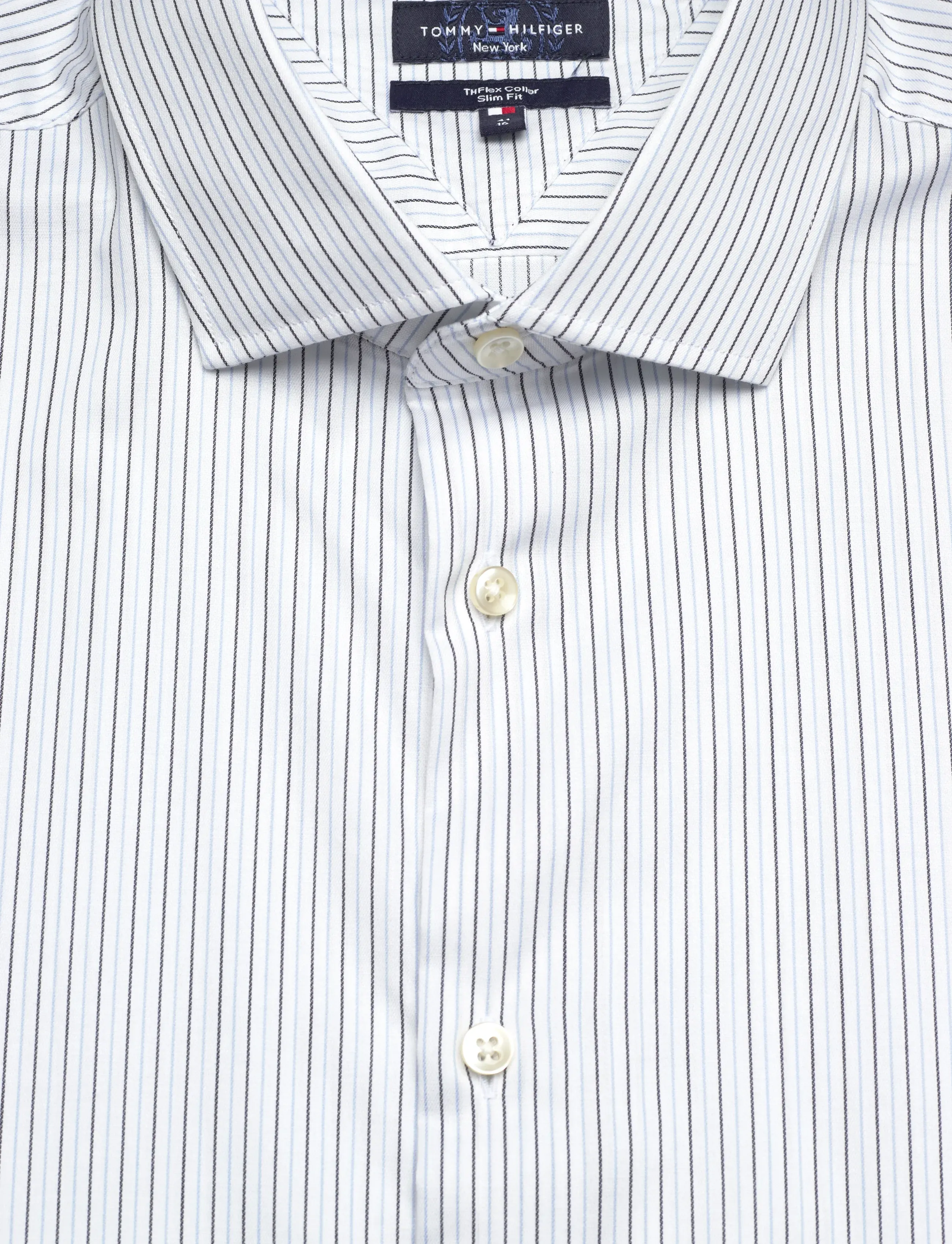 Tommy Hilfiger - DC FLEX COLLAR TWO TONE STRIPE - triibulised särgid - cloudy blue multi - 3