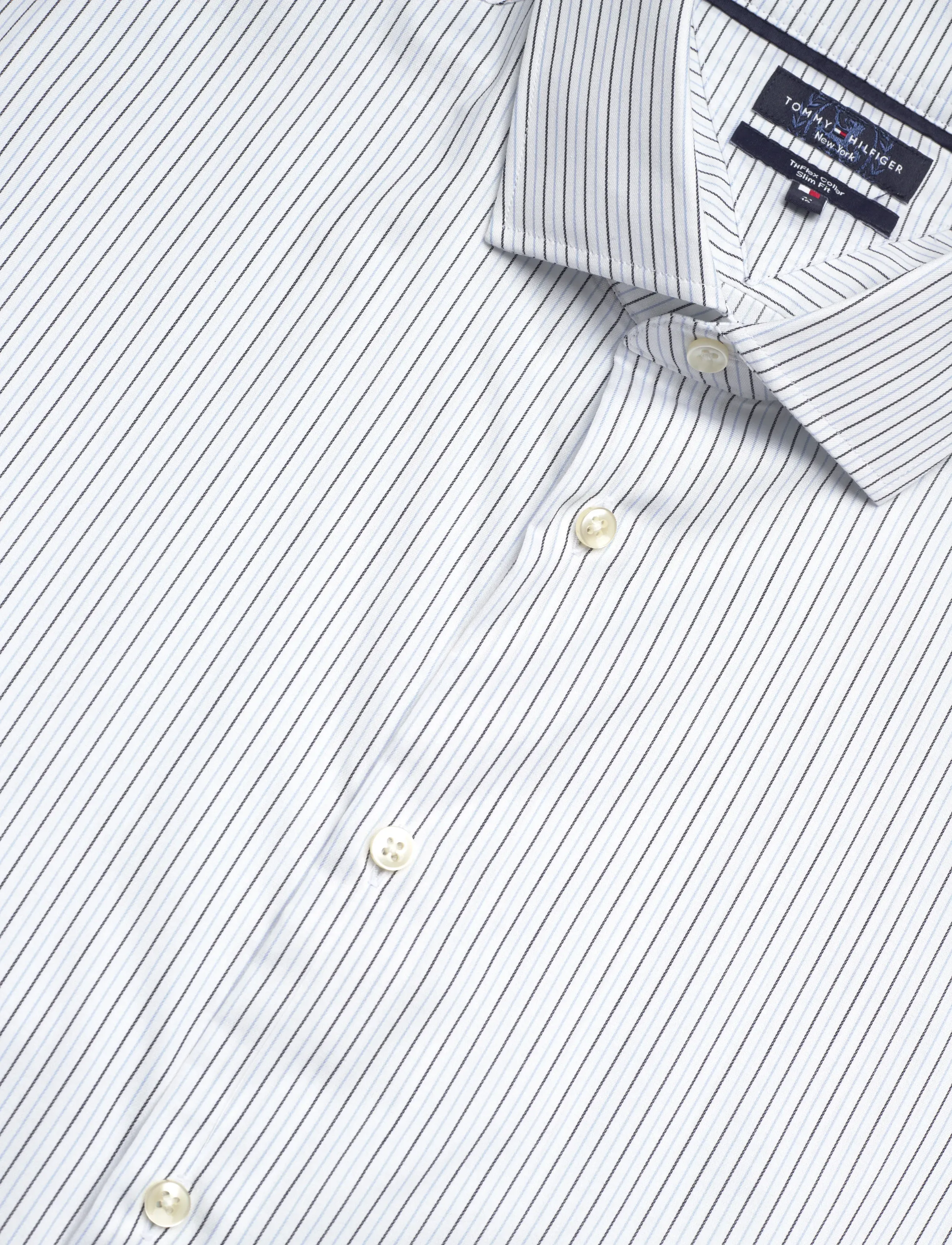 Tommy Hilfiger - DC FLEX COLLAR TWO TONE STRIPE - triibulised särgid - cloudy blue multi - 4