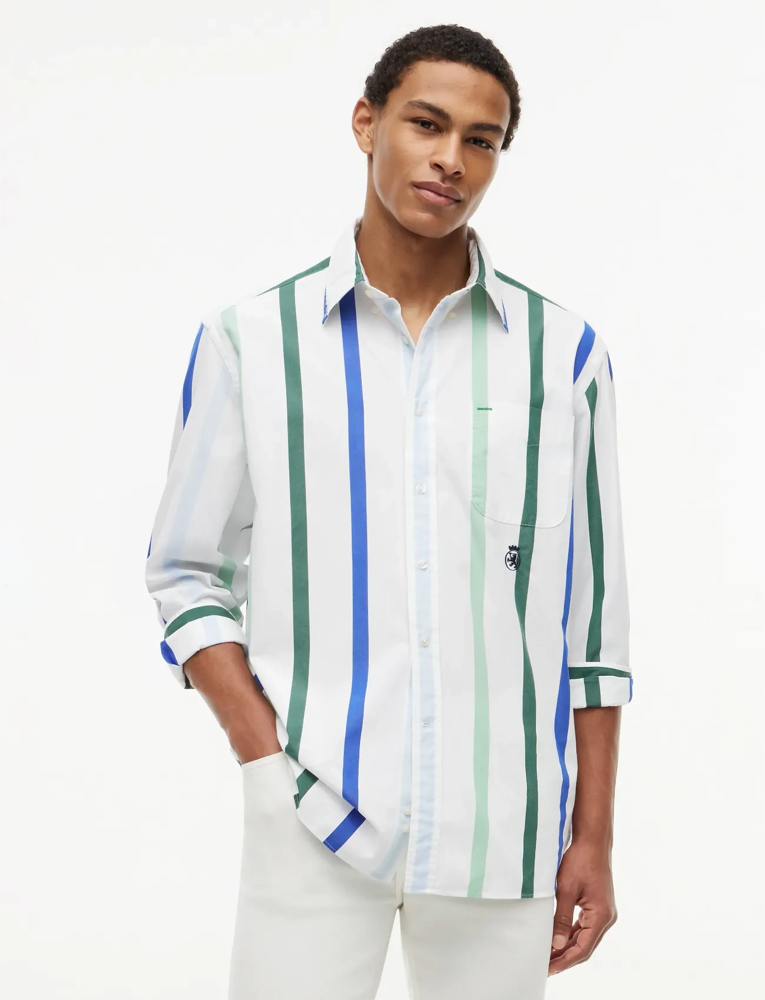 Tommy Hilfiger CREST BEST LEVEL POPLIN - Summer Shop - WHITE   STRIPE / multi