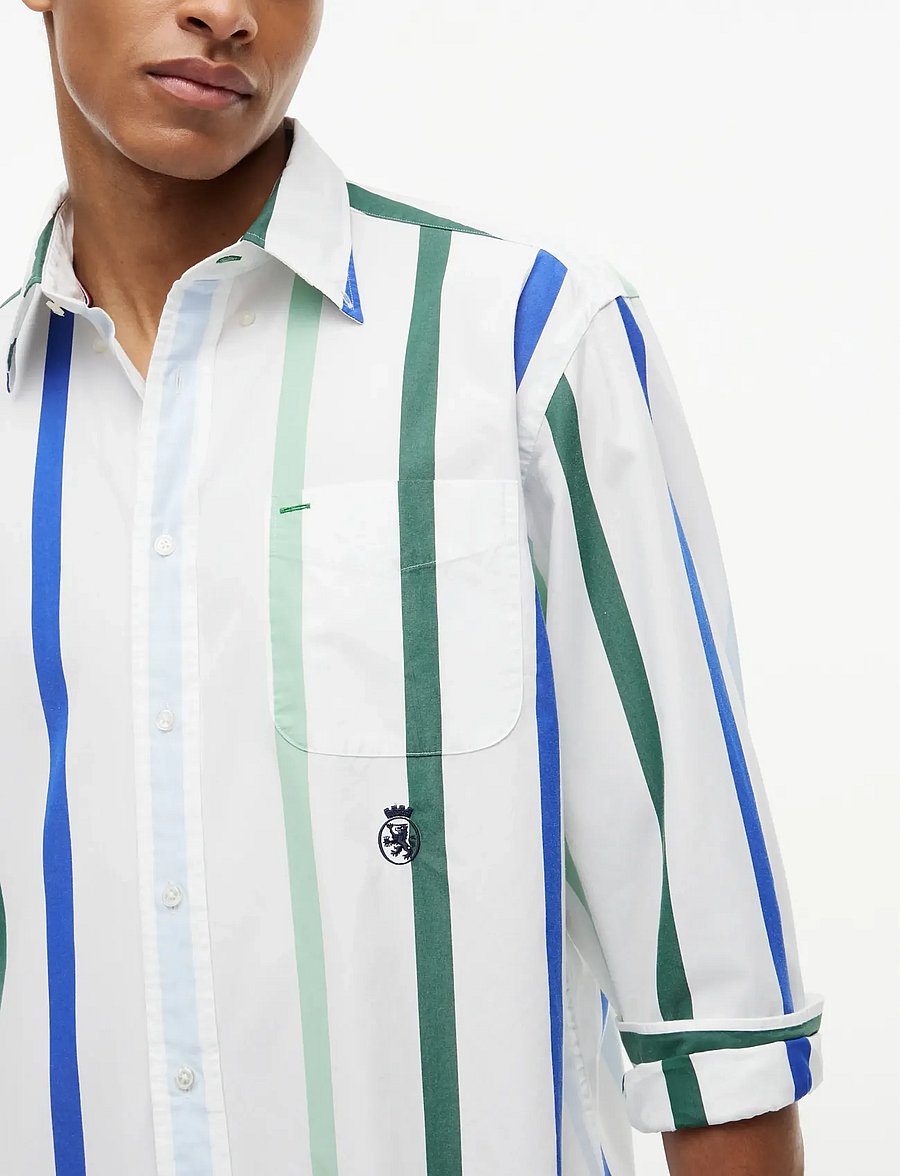Tommy Hilfiger - CREST BEST LEVEL POPLIN - randiga skjortor - white stripe - 3