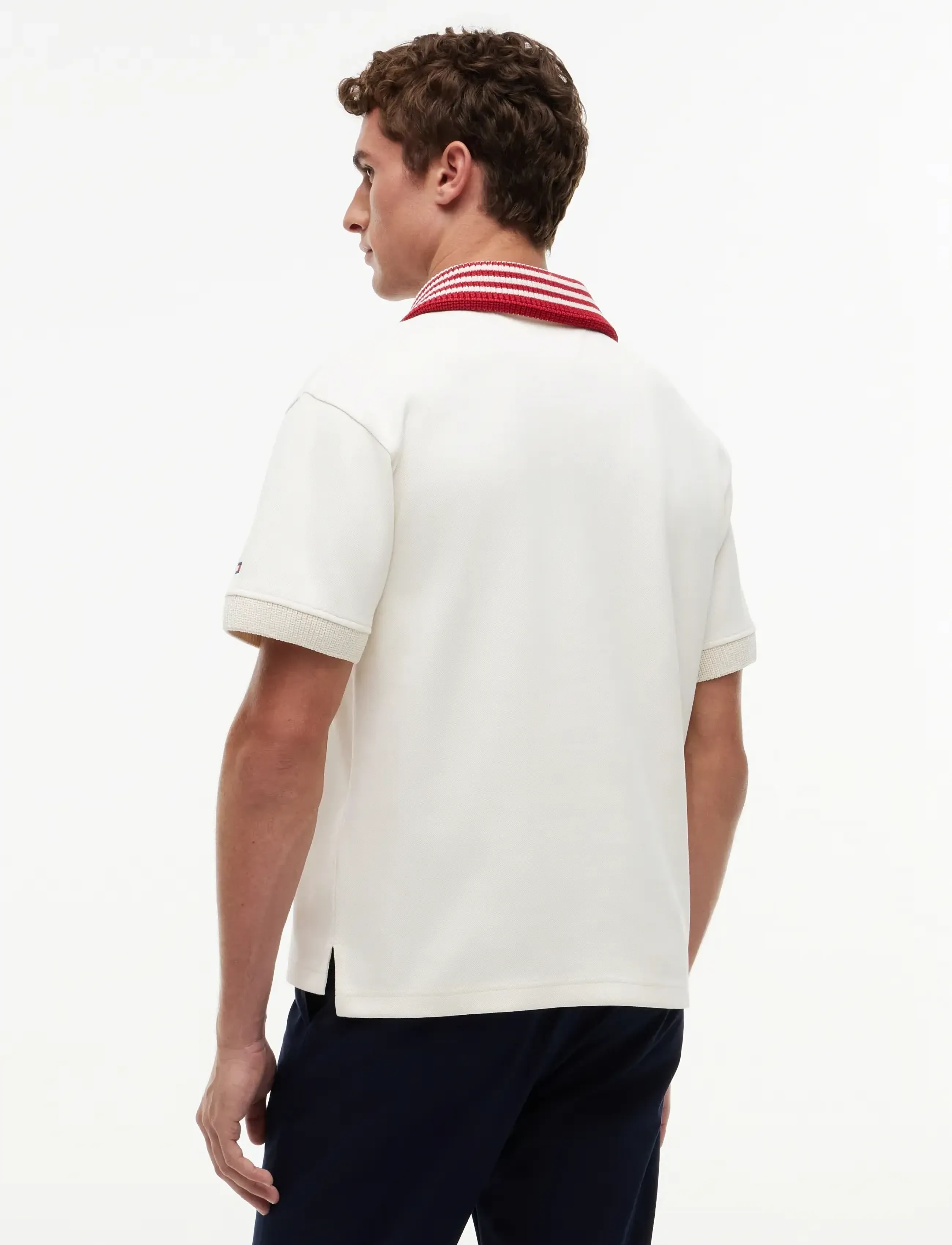 Tommy Hilfiger - T1 ZIP REXACED FIT POLO - lühikeste varrukatega polod - ivory petal - 2