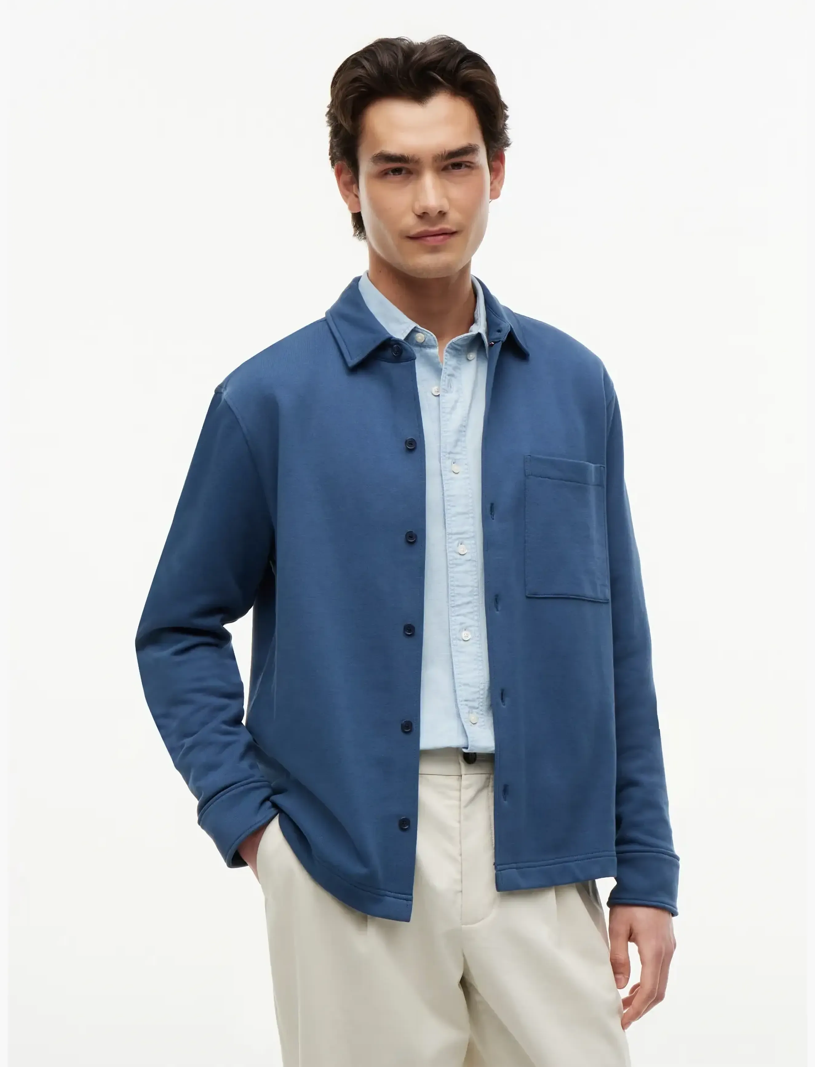Tommy Hilfiger - ESSENTIAL TERRY OVERSHIRT - sügisesed riided - aegean sea - 0