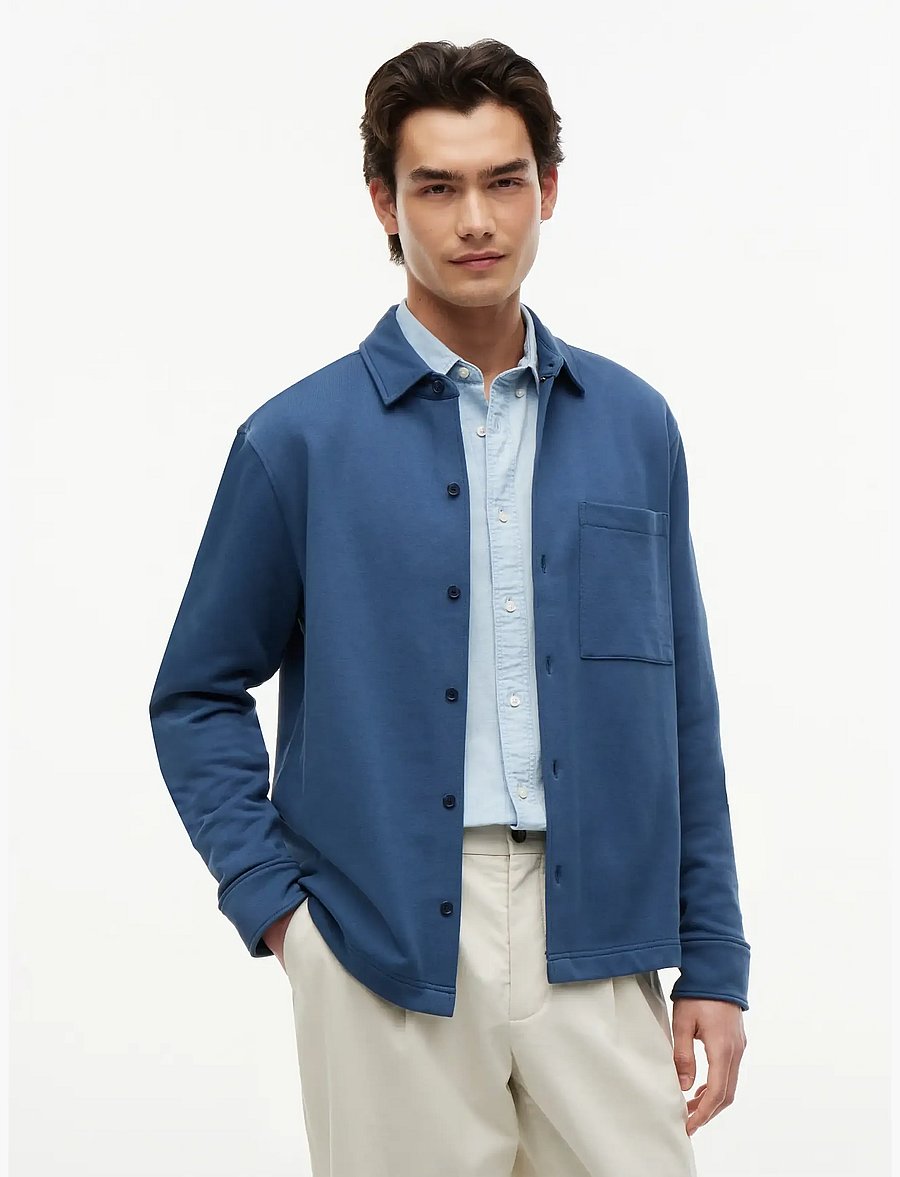 Tommy Hilfiger - ESSENTIAL TERRY OVERSHIRT - Überhemden - aegean sea - 0