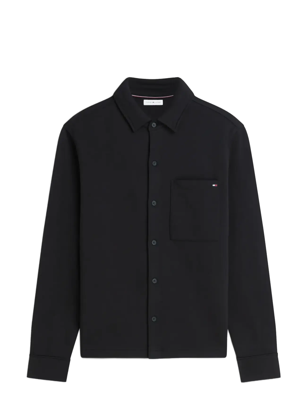 Tommy Hilfiger ESSENTIAL TERRY OVERSHIRT - Overshirts - BLACK / black