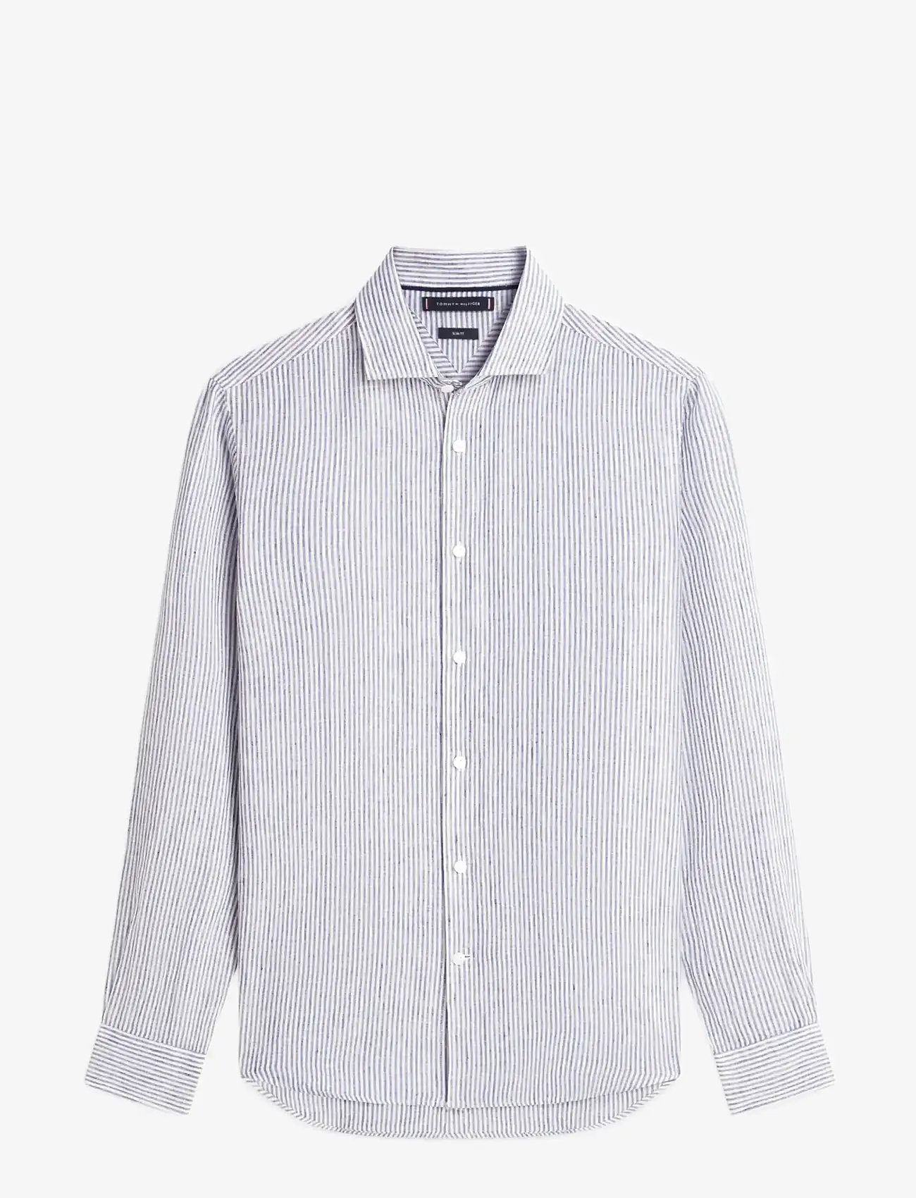 Tommy Hilfiger - DC LINEN STRIPE SHIRT - striped shirts - carbon navy ecru - 1