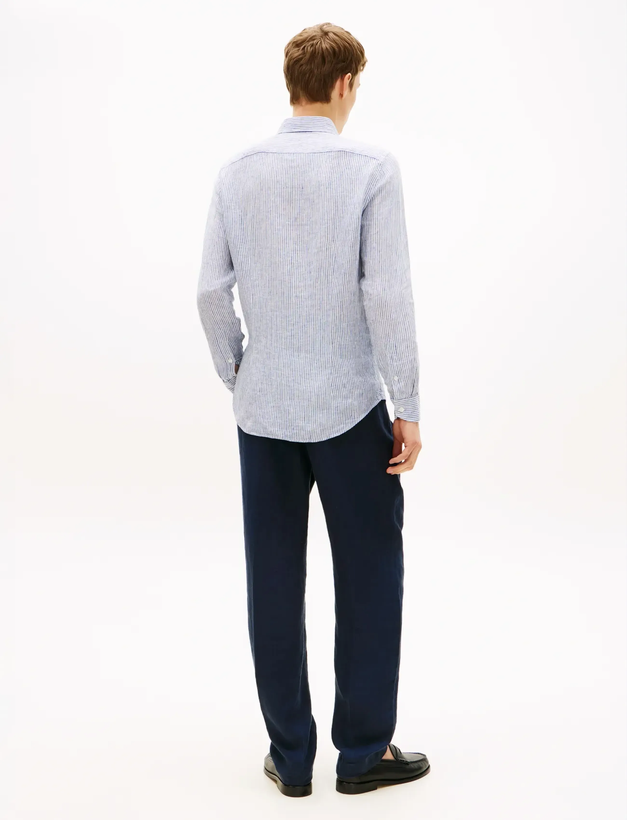 Tommy Hilfiger - DC LINEN STRIPE SHIRT - triibulised särgid - carbon navy ecru - 2
