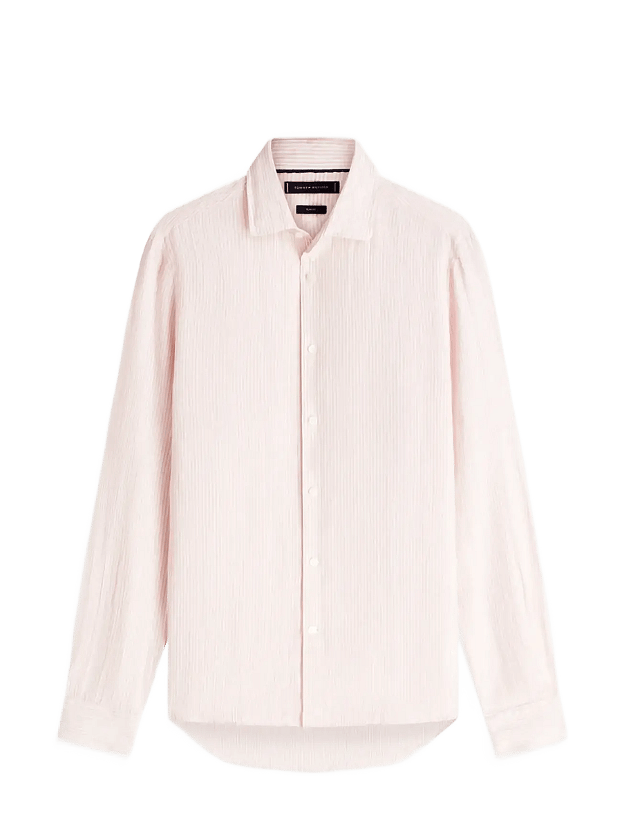 Tommy Hilfiger - DC LINEN STRIPE SHIRT - triibulised särgid - dusky pink ecru - 1