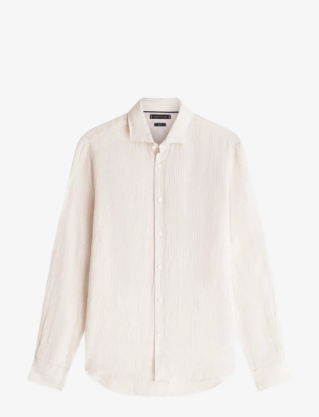 Tommy Hilfiger - DC LINEN STRIPE SHIRT - stribede skjorter - sandalwood ecru - 1