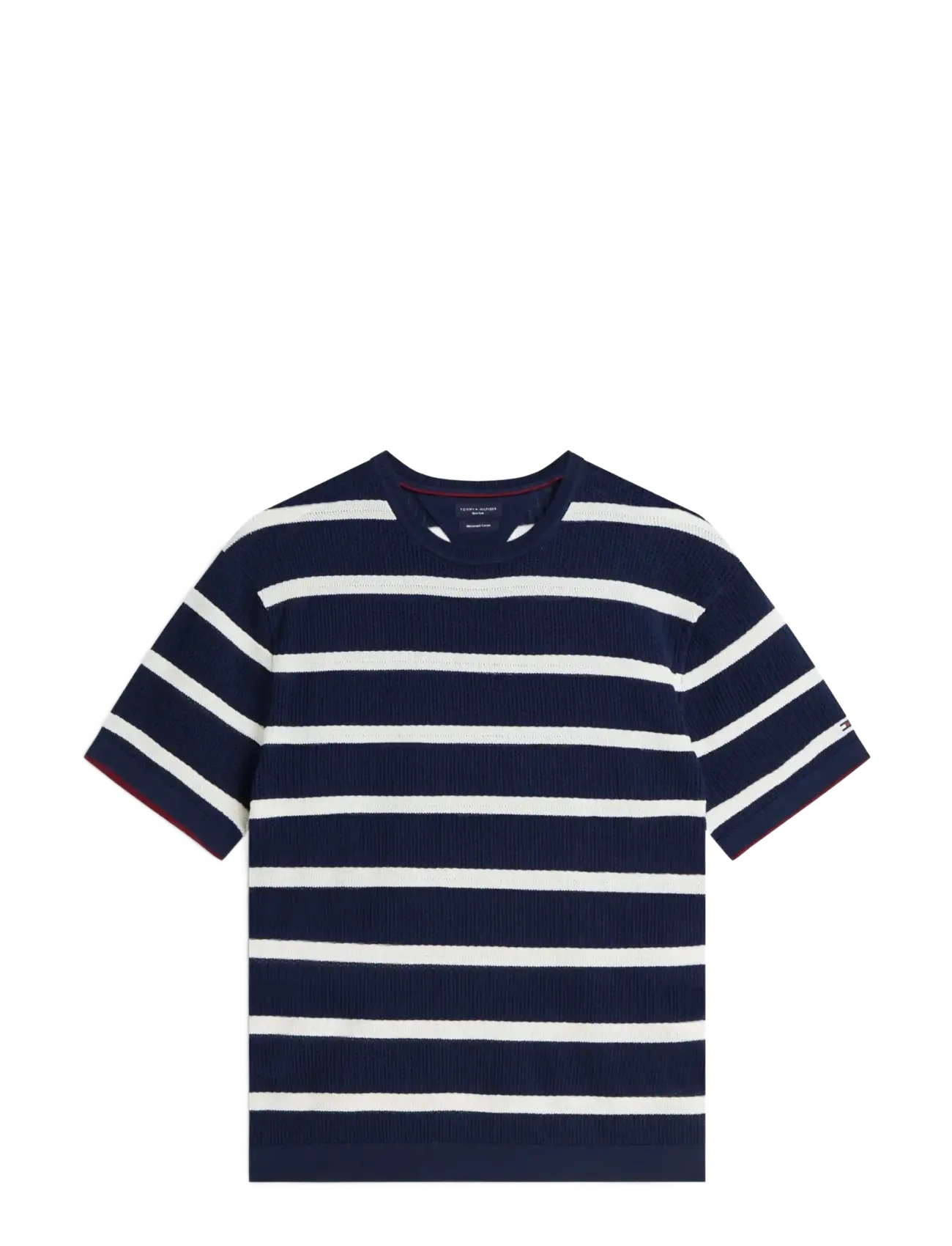 Tommy Hilfiger - DC KNITTED TEE TXTRE BRETON STRP - kurzärmelig - carbon navy white - 1