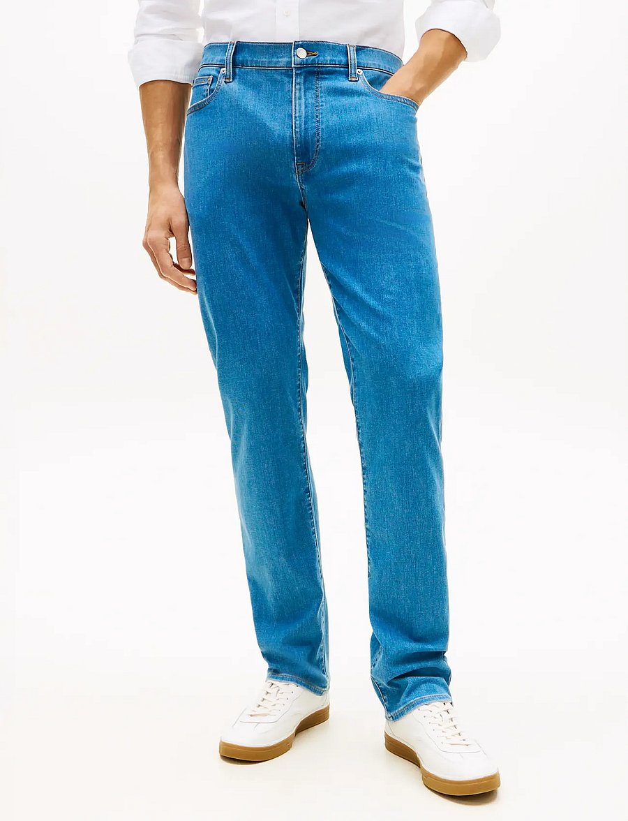 Tommy Hilfiger - DENTON COOLMAX STR MID INDIGO - med indigo - 0