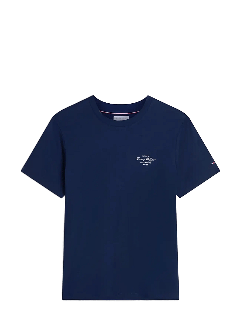 Tommy Hilfiger - NAUTICAL BACK PHOTO REGULAR TEE - short-sleeved t-shirts - carbon navy - 1