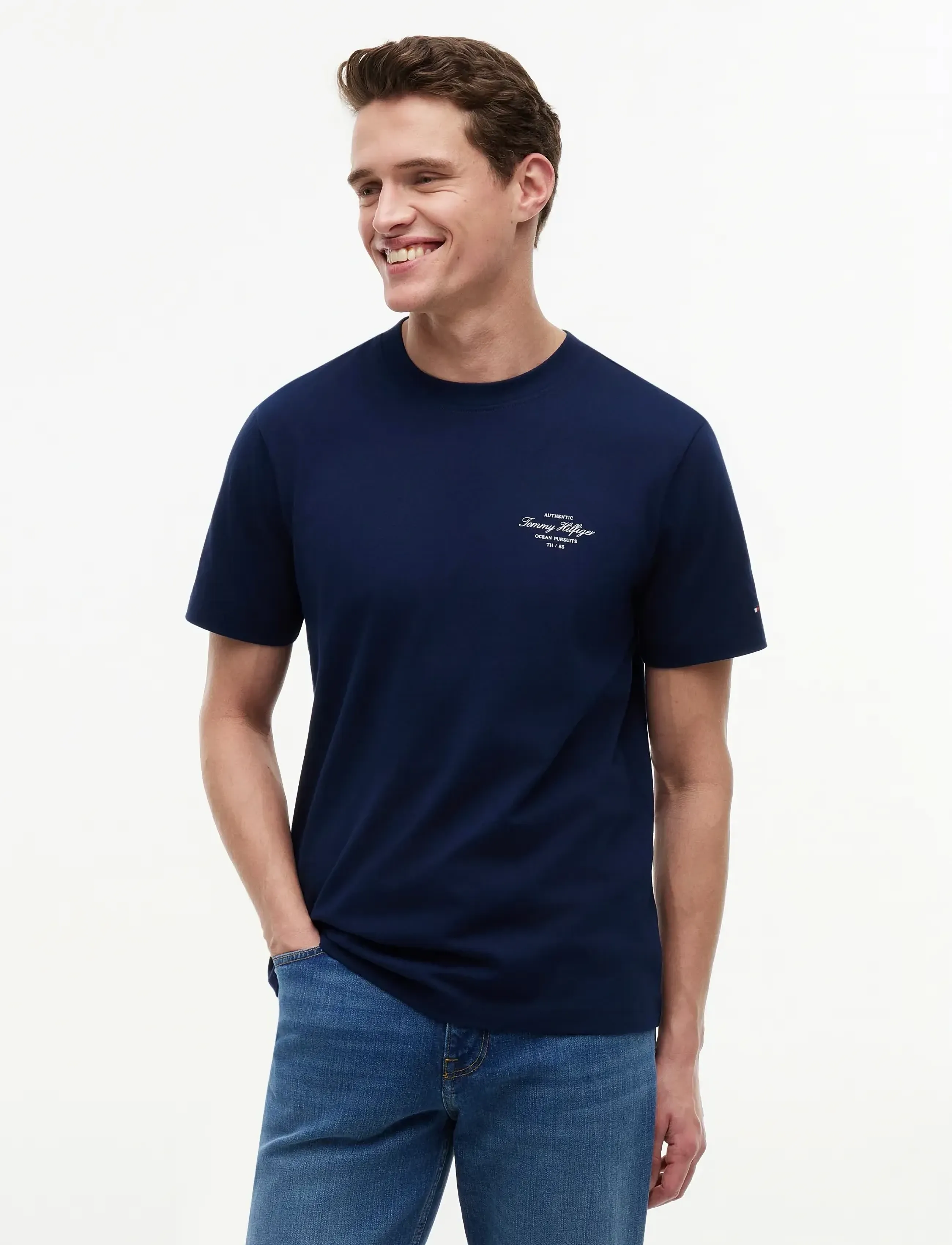Tommy Hilfiger NAUTICAL BACK PHOTO REGULAR TEE - Nach Stil kaufen - CARBON NAVY / navy