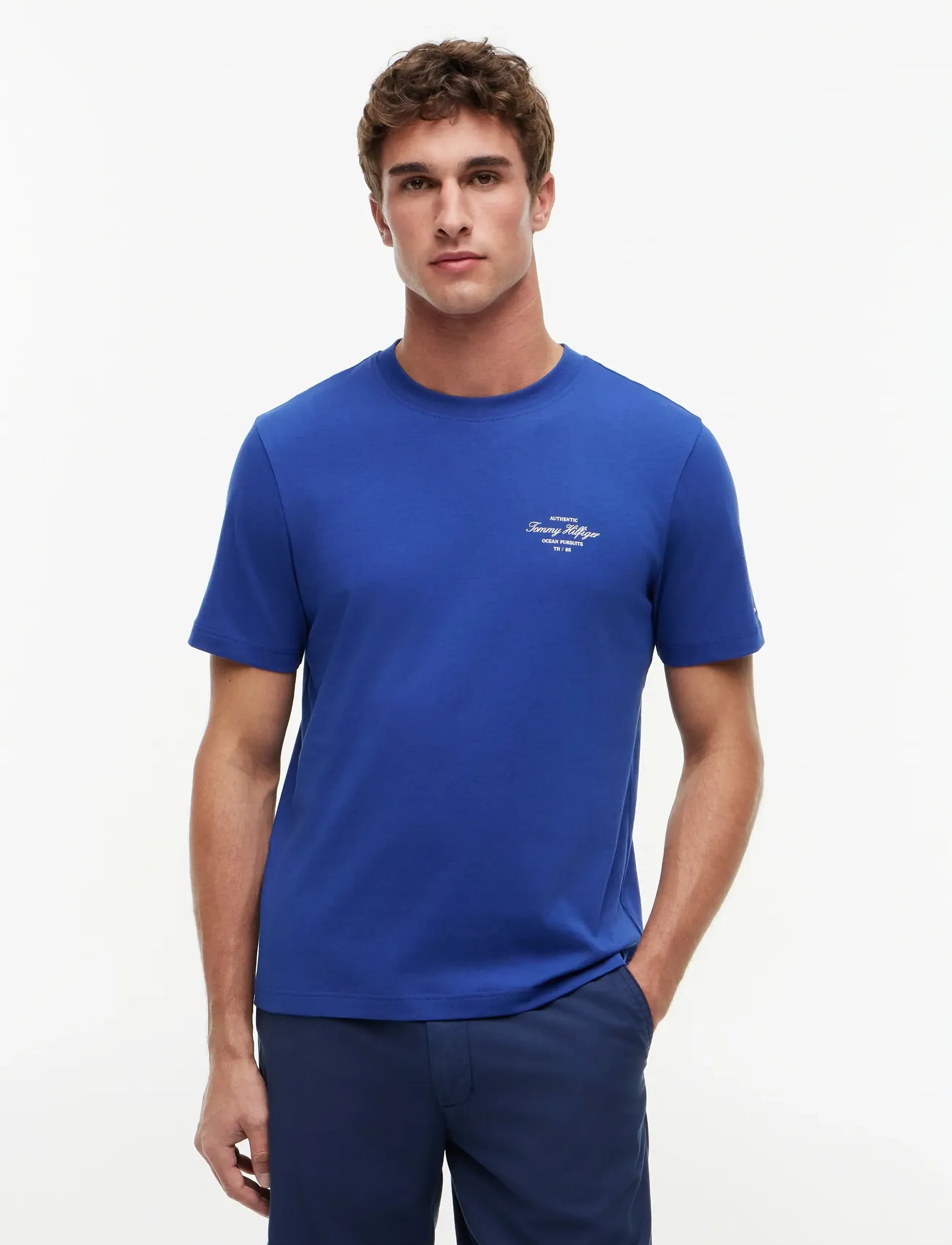 Tommy Hilfiger NAUTICAL BACK PHOTO REGULAR TEE - Tøj - PIGMENT BLUE / blue