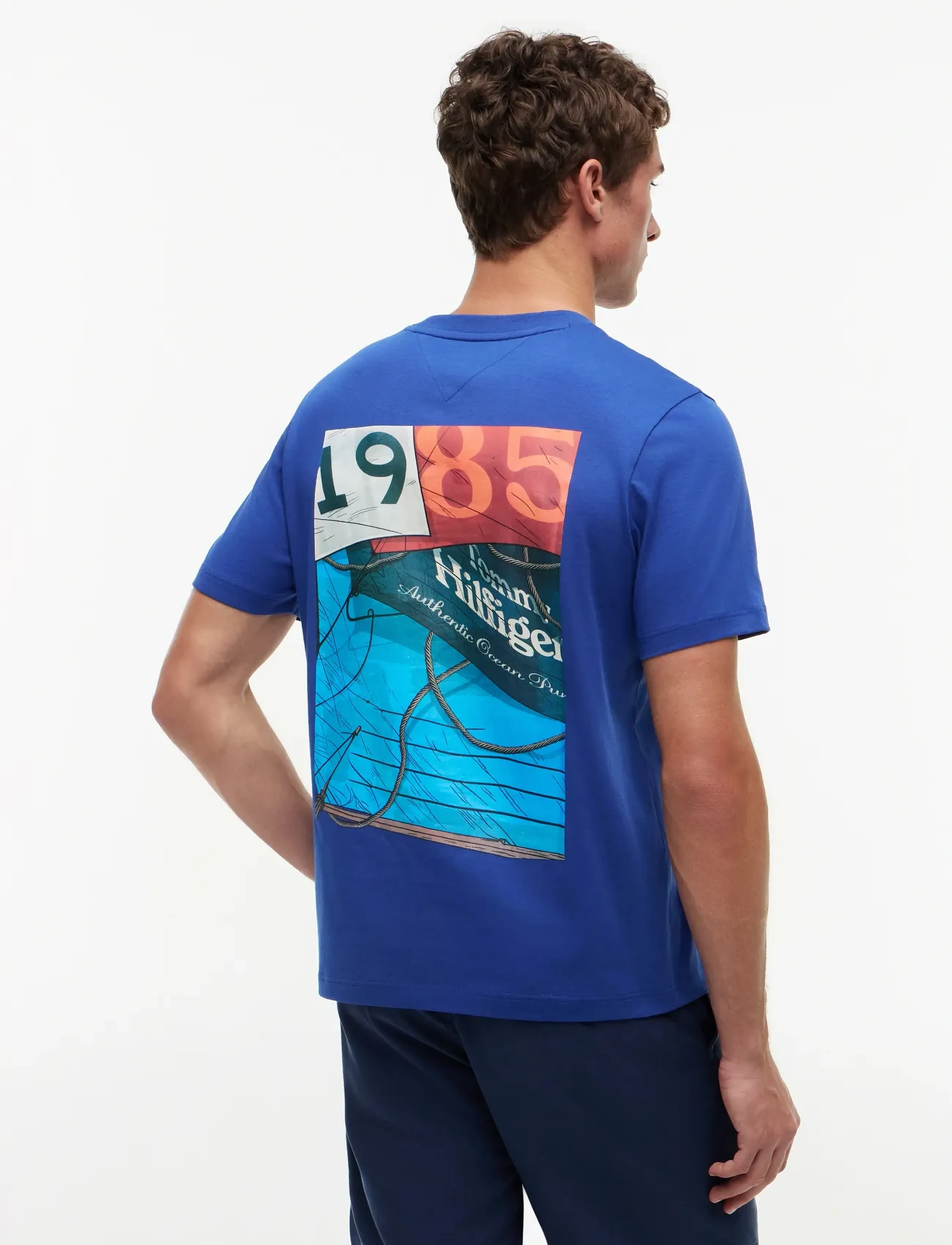 Tommy Hilfiger - NAUTICAL BACK PHOTO REGULAR TEE - kurzärmelig - pigment blue - 2