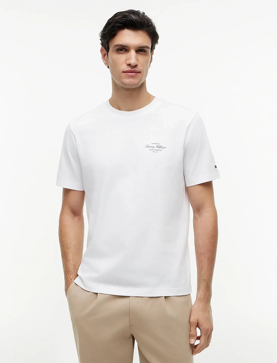 Tommy Hilfiger - NAUTICAL BACK PHOTO REGULAR TEE - krótki rękaw - white - 0